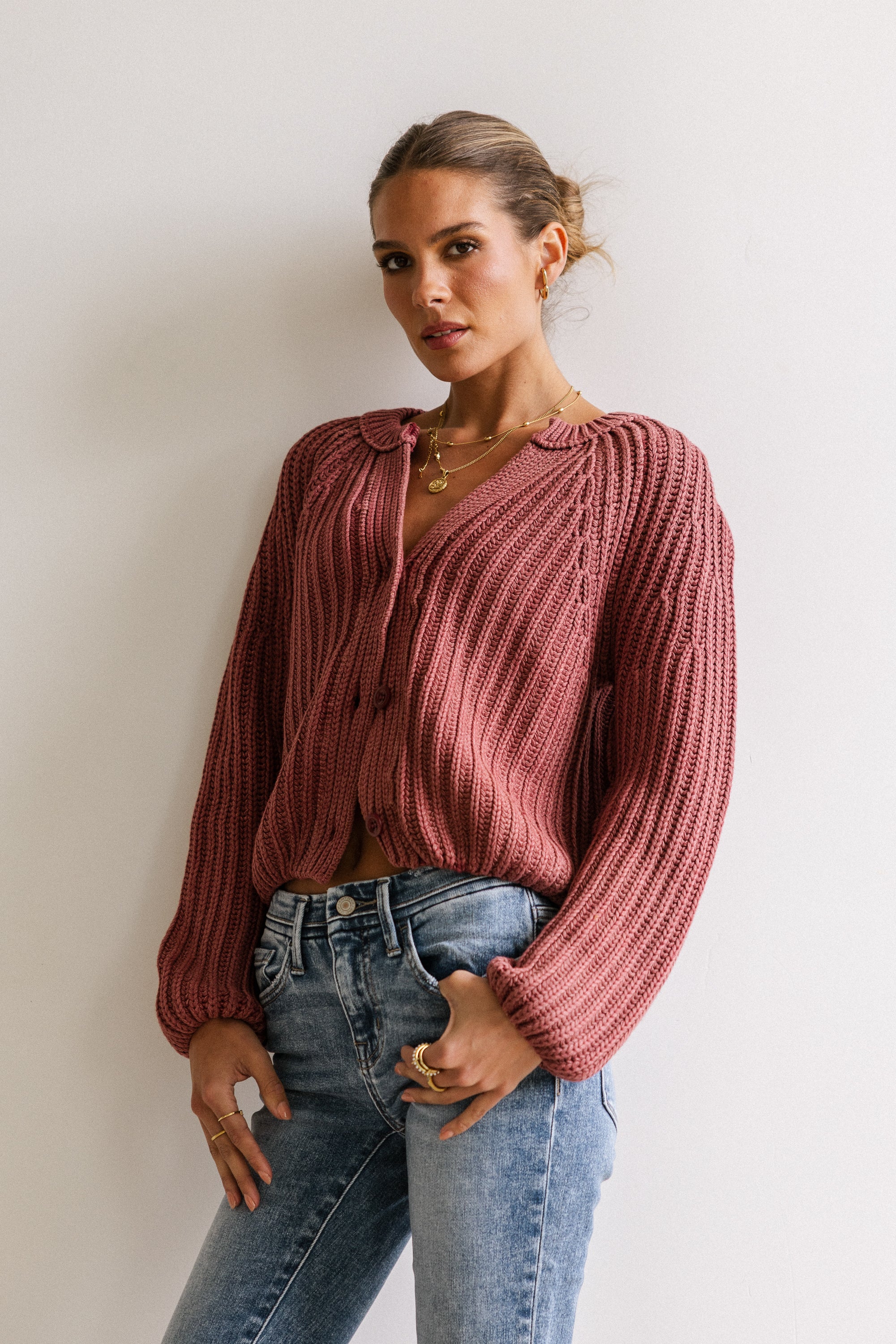 Katie Knit Cardigan in Red - FINAL SALE - Image 7