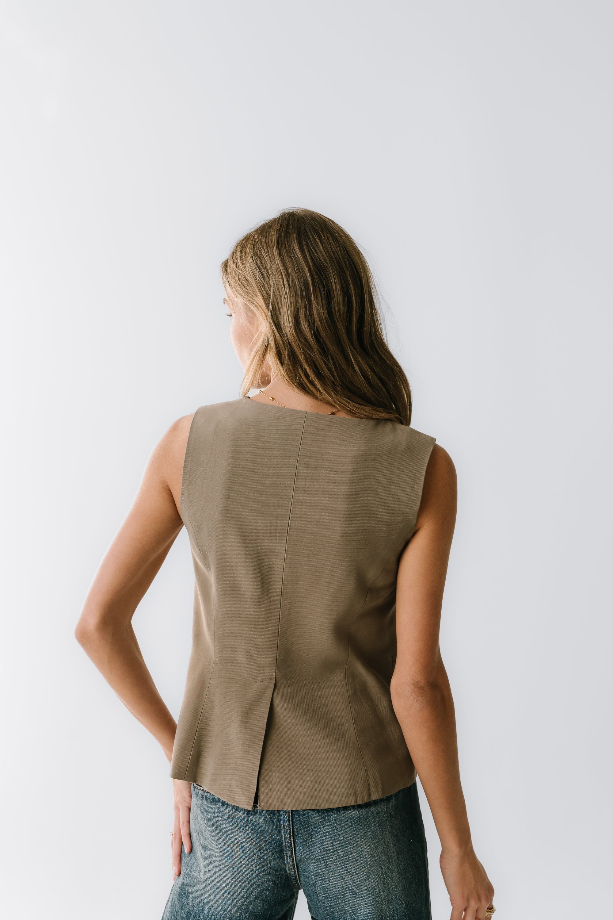 Katy Button Up Vest - Image 5