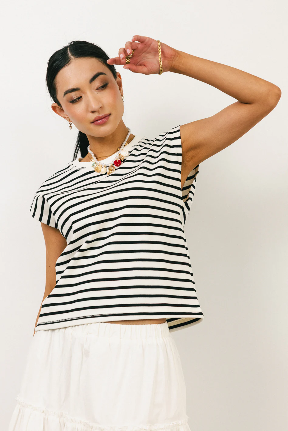Kaycie Muscle Tee in Black - FINAL SALE - Image 5