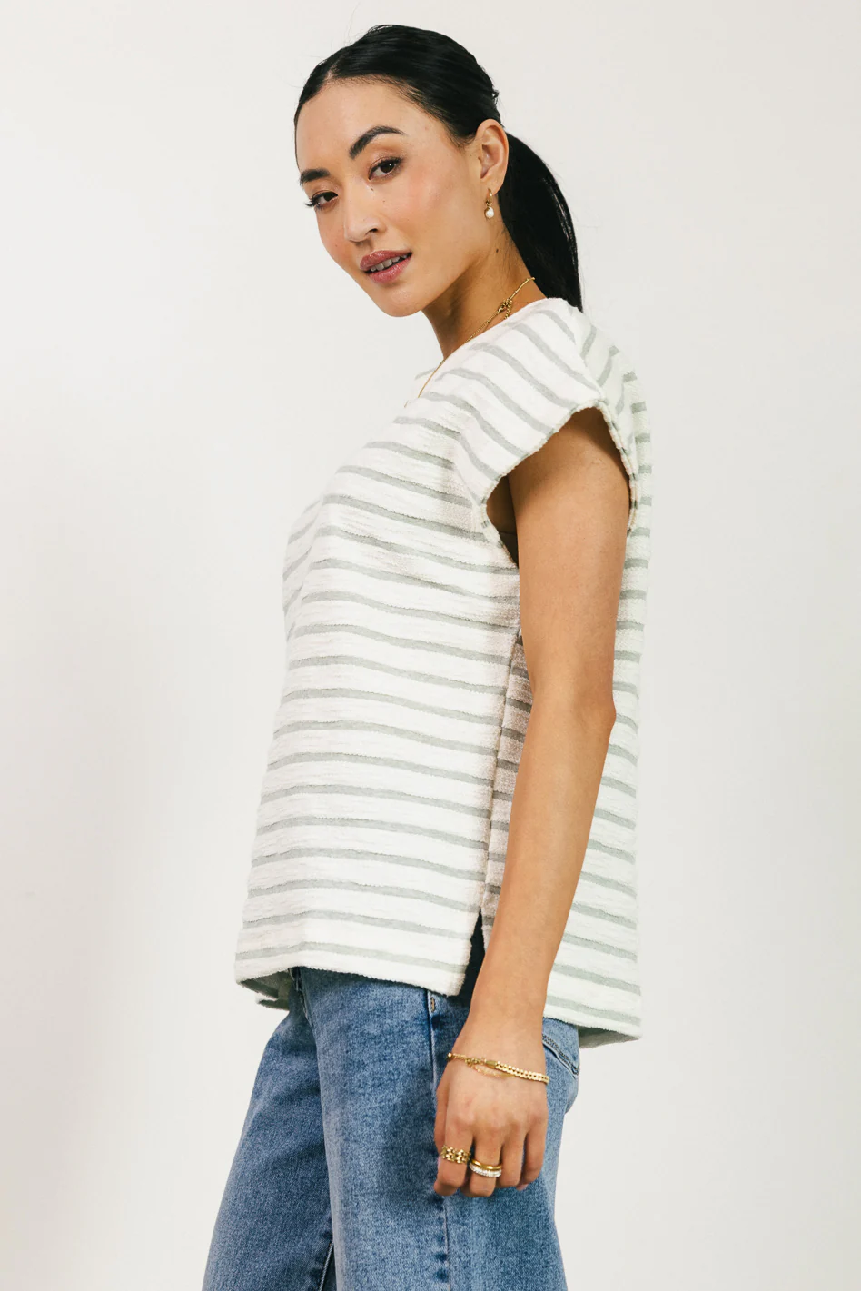 Kaycie Muscle Tee in Grey - FINAL SALE - Image 2
