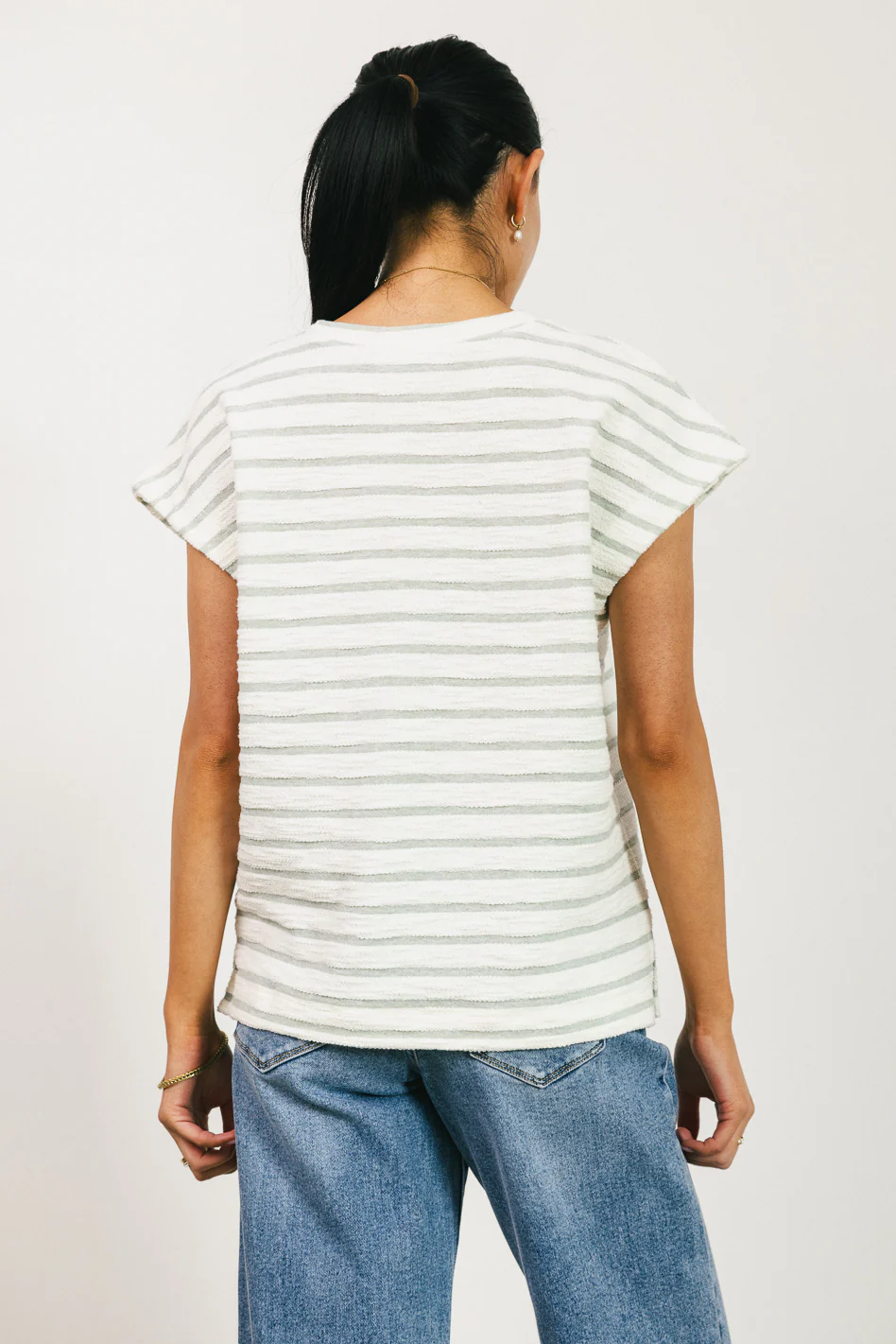 Kaycie Muscle Tee in Grey - FINAL SALE - Image 4