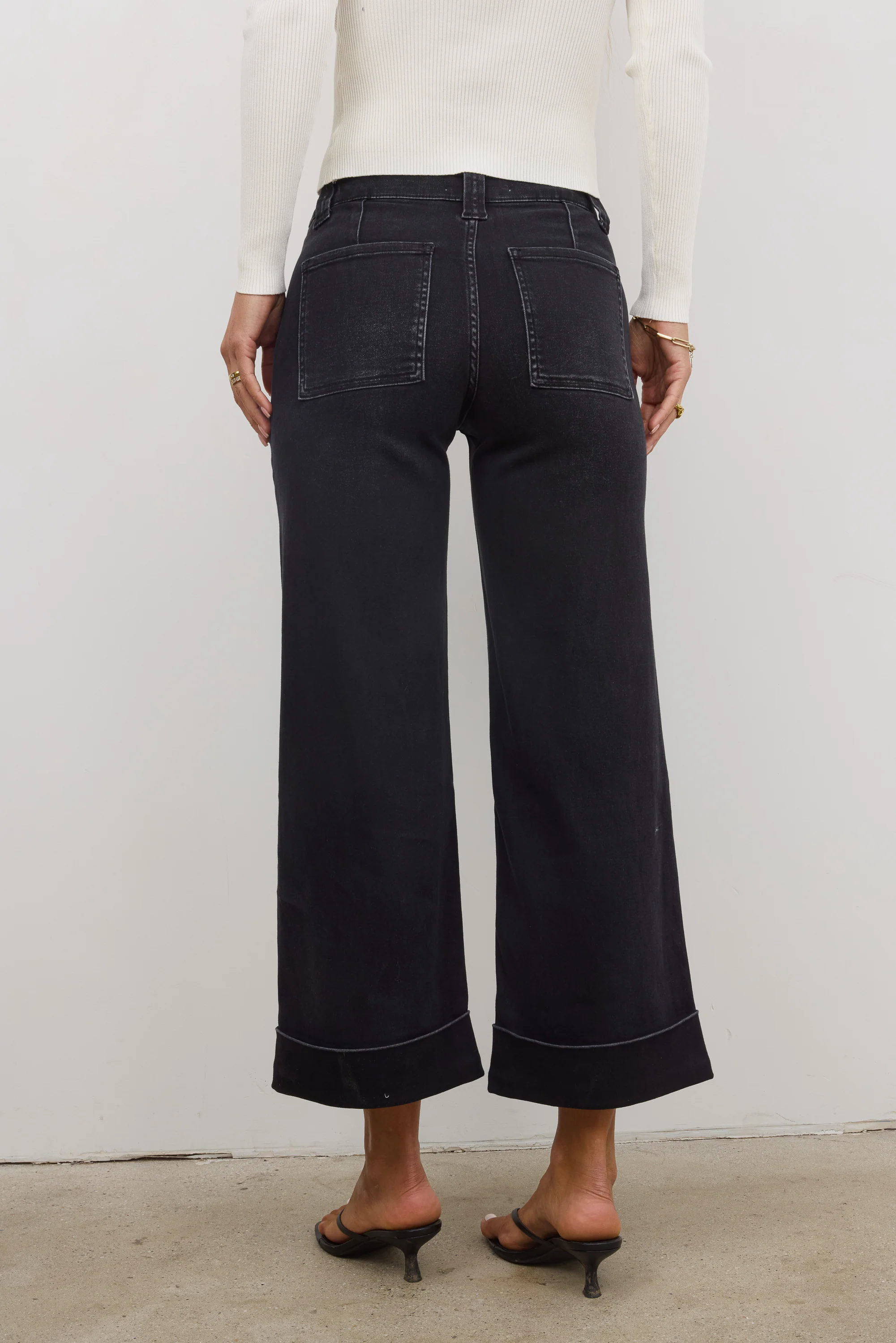 Kayden Cuffed Wide Leg Jeans - FINAL SALE - Image 4