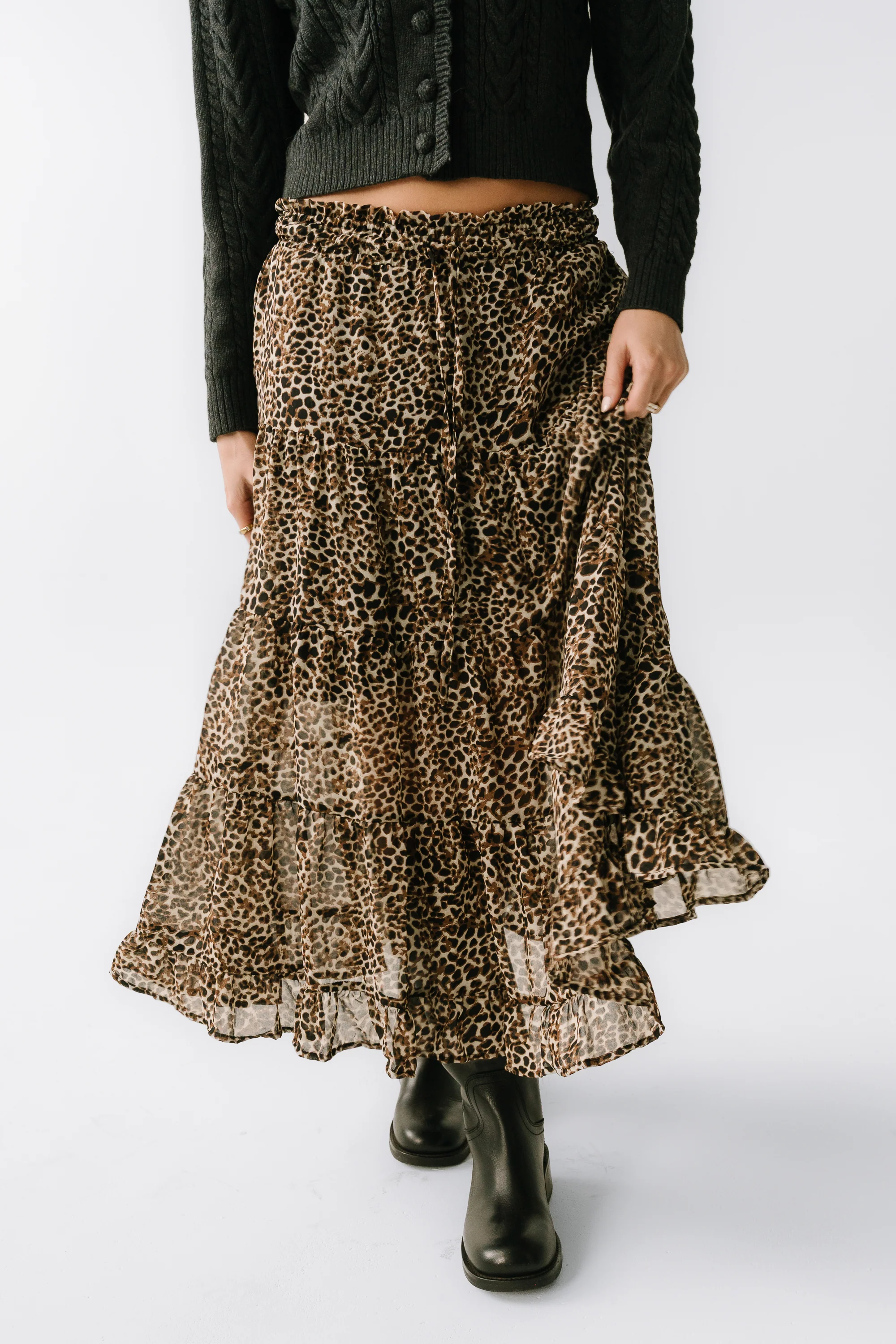 Kayden Leopard Maxi Skirt - FINAL SALE - Image 4