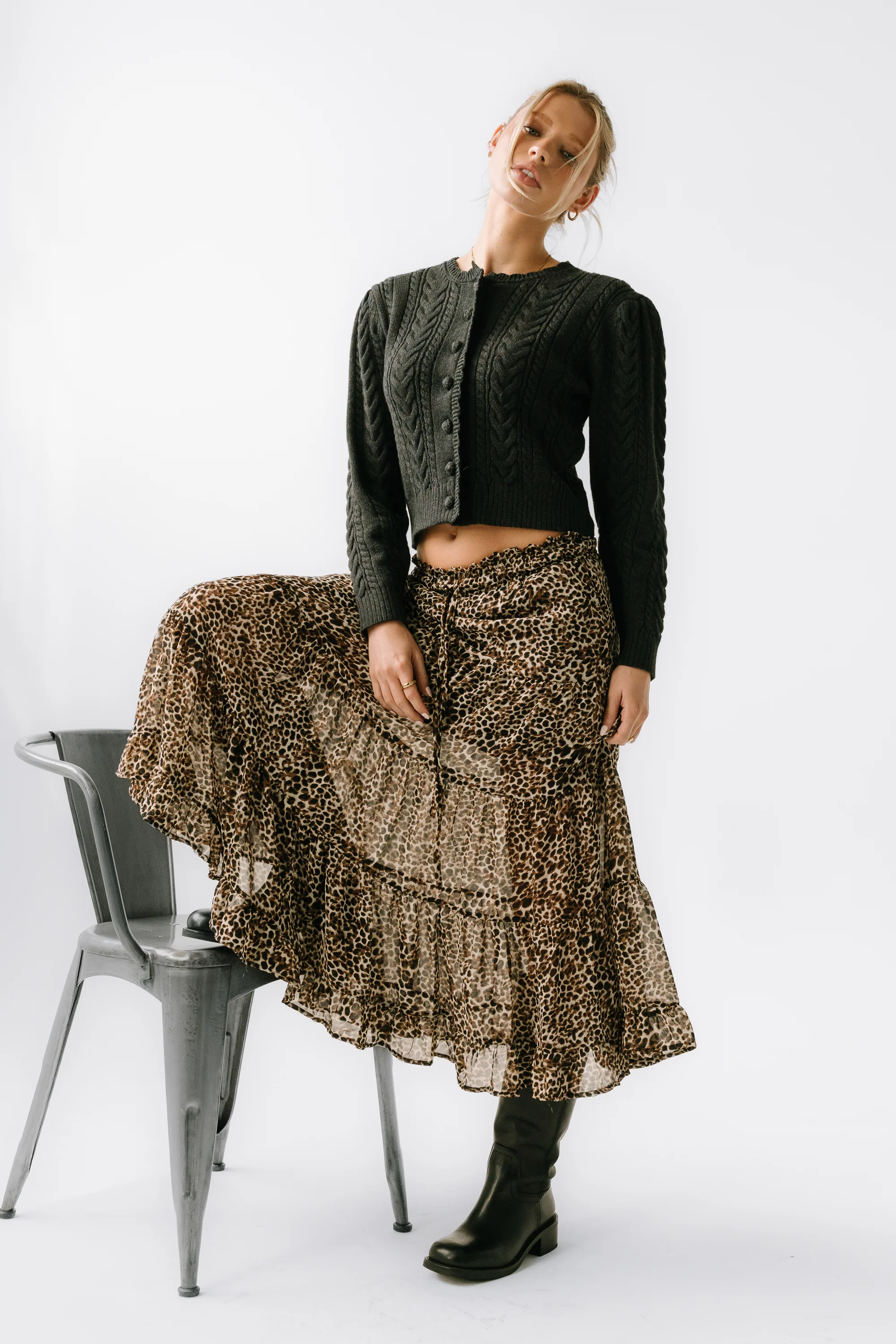 Kayden Leopard Maxi Skirt - FINAL SALE - Image 5