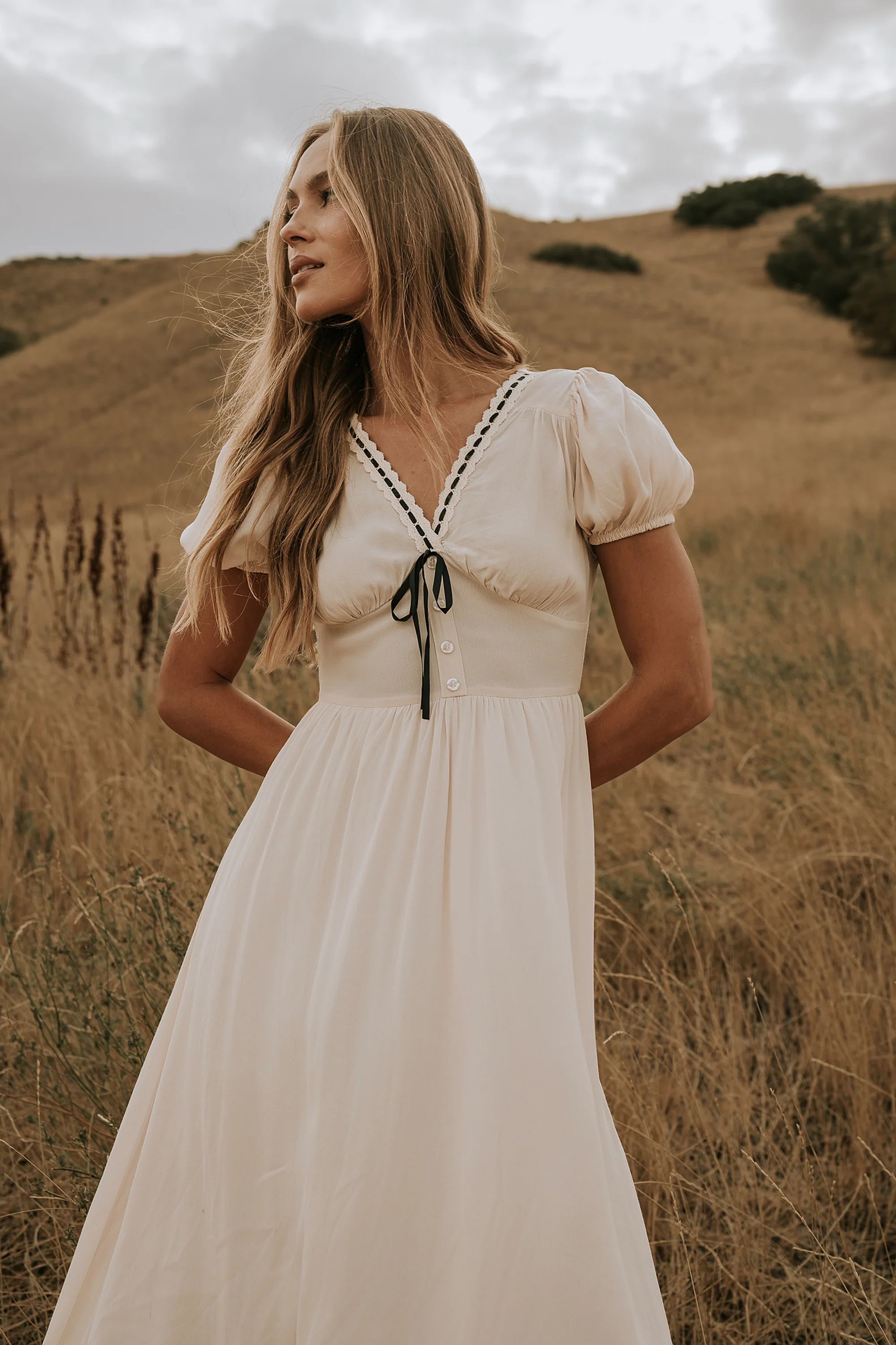 Kaydence Maxi Dress in Cream - FINAL SALE - Image 3