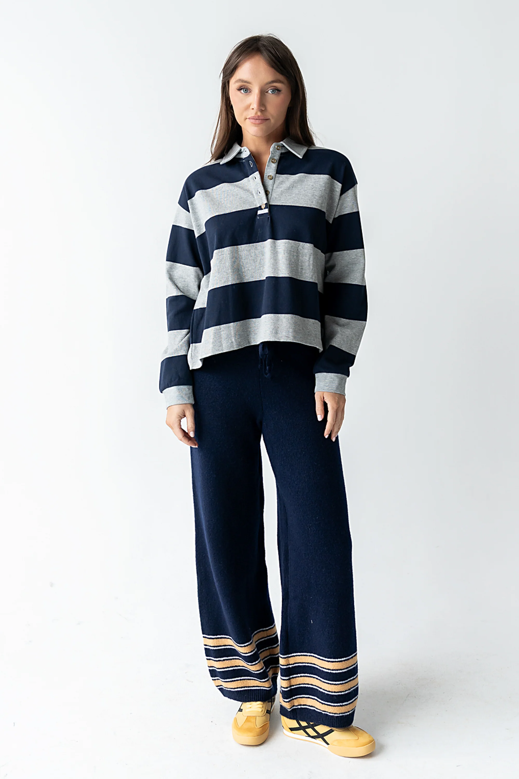Kaysen Striped Top in Navy - FINAL SALE - Image 2