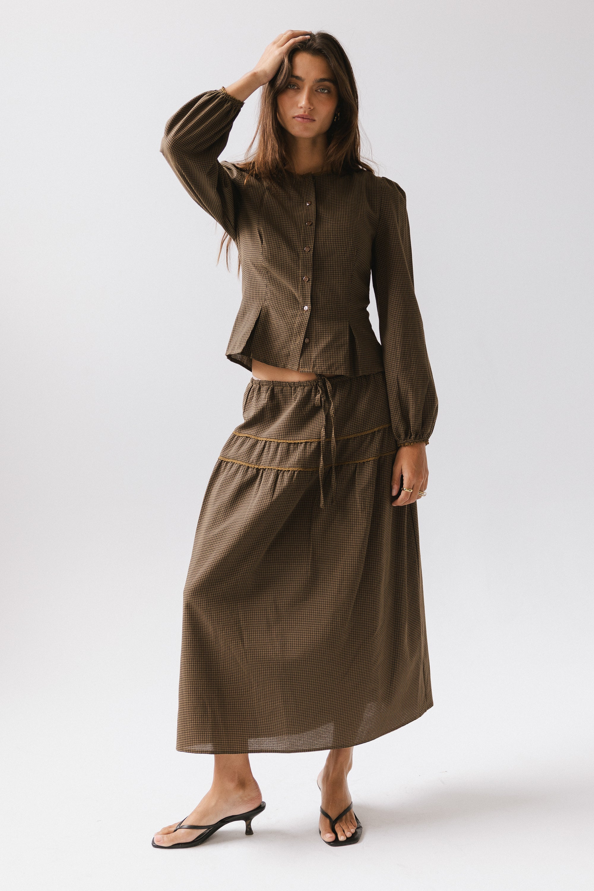 Keira Gingham Blouse - FINAL SALE - Image 2