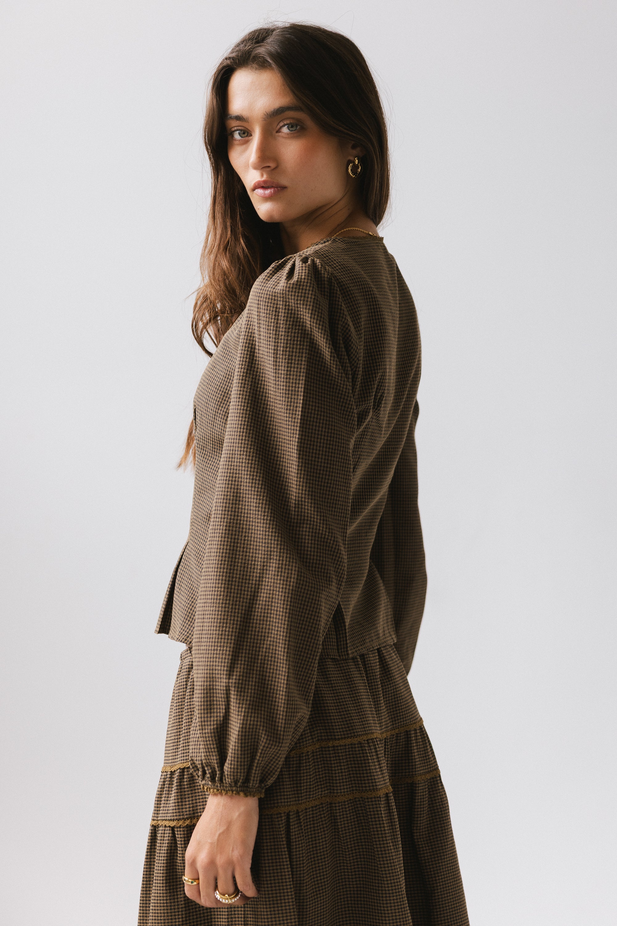 Keira Gingham Blouse - FINAL SALE - Image 3