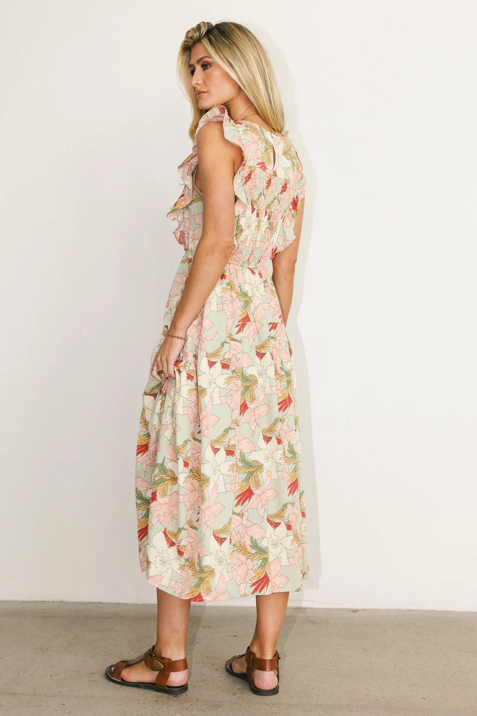 Kelsey Smocked Midi Dress - FINAL SALE - Image 4