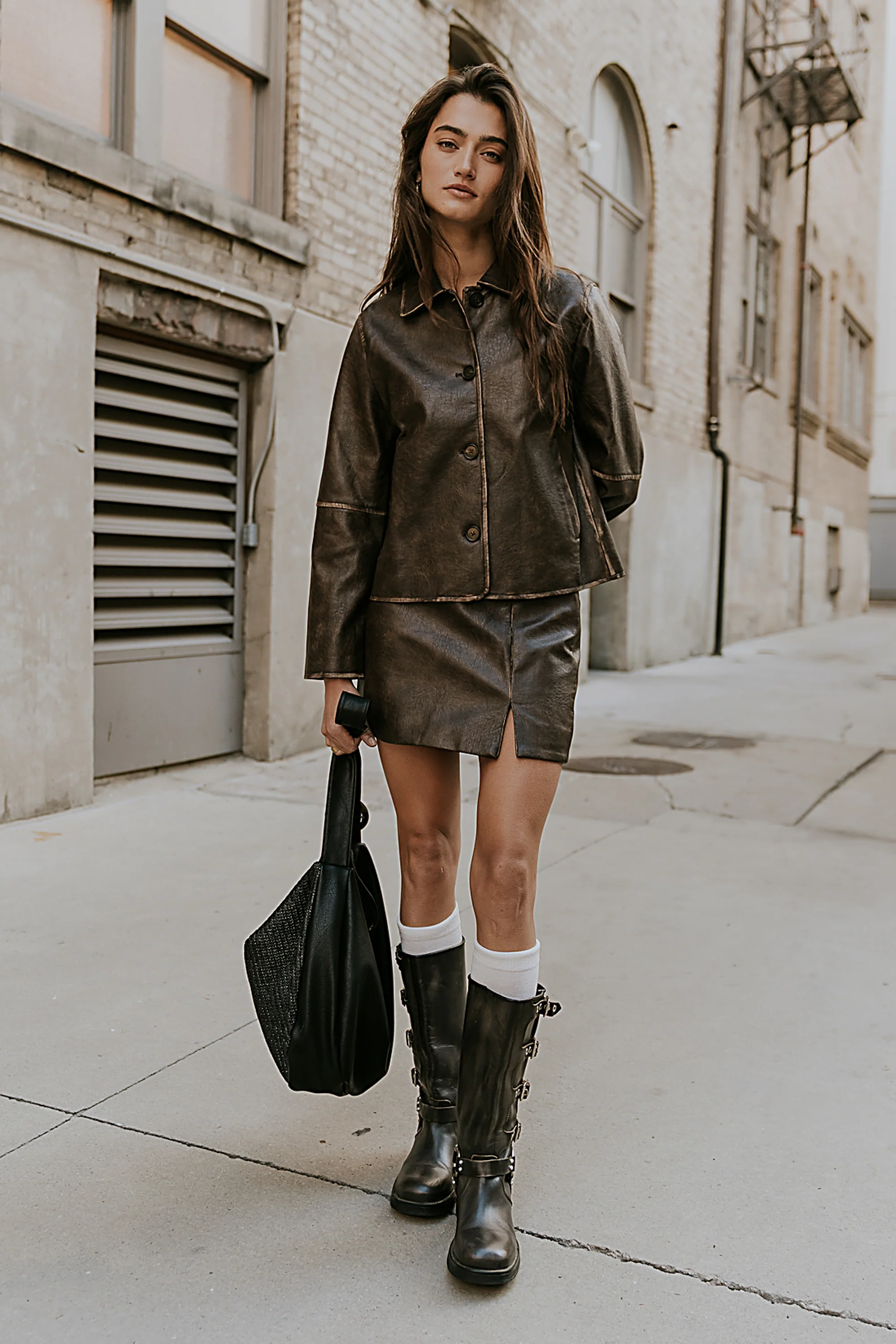 Kelsey Vegan Leather Jacket - FINAL SALE - Image 7