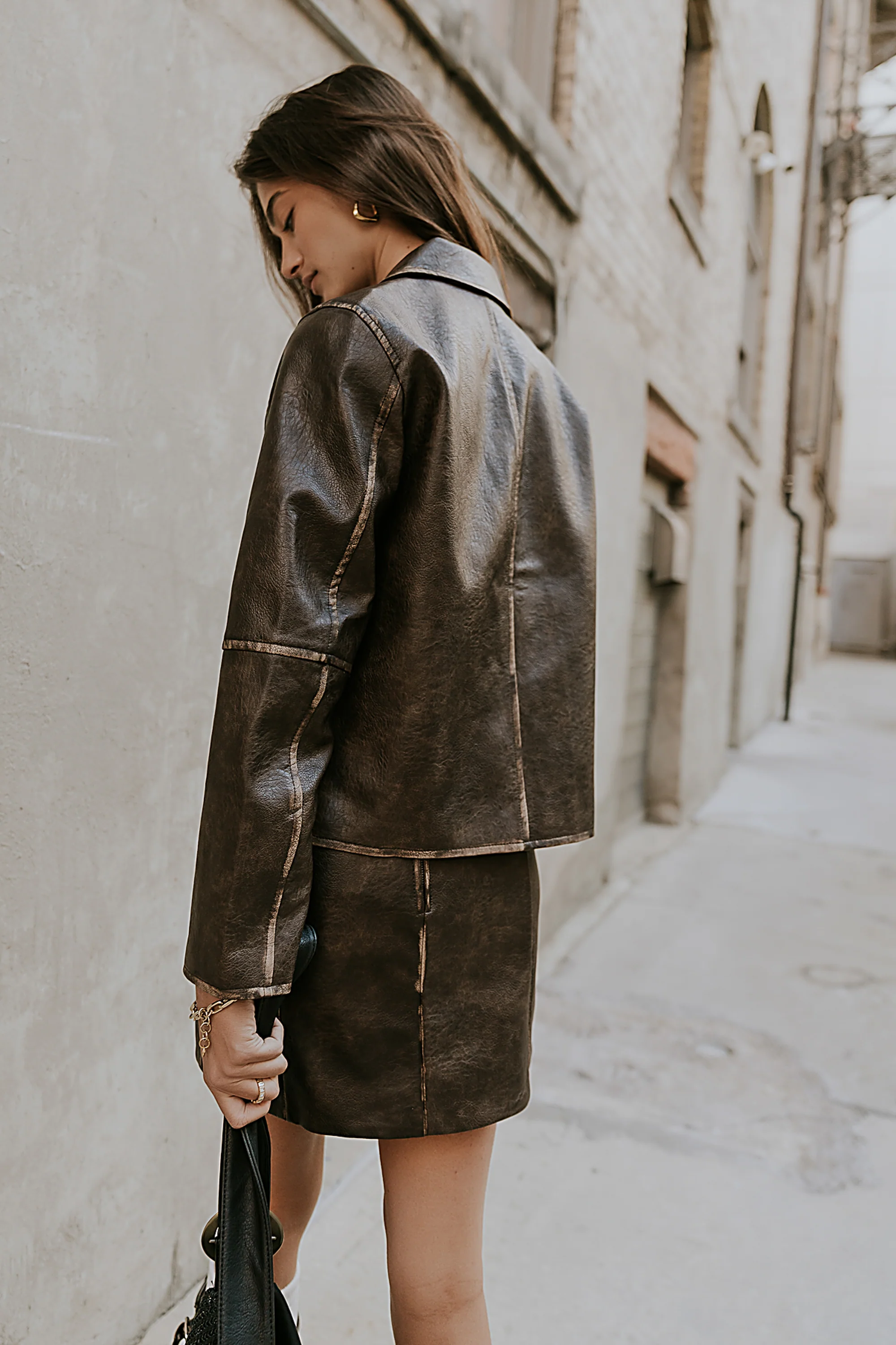 Kelsey Vegan Leather Jacket - FINAL SALE - Image 9