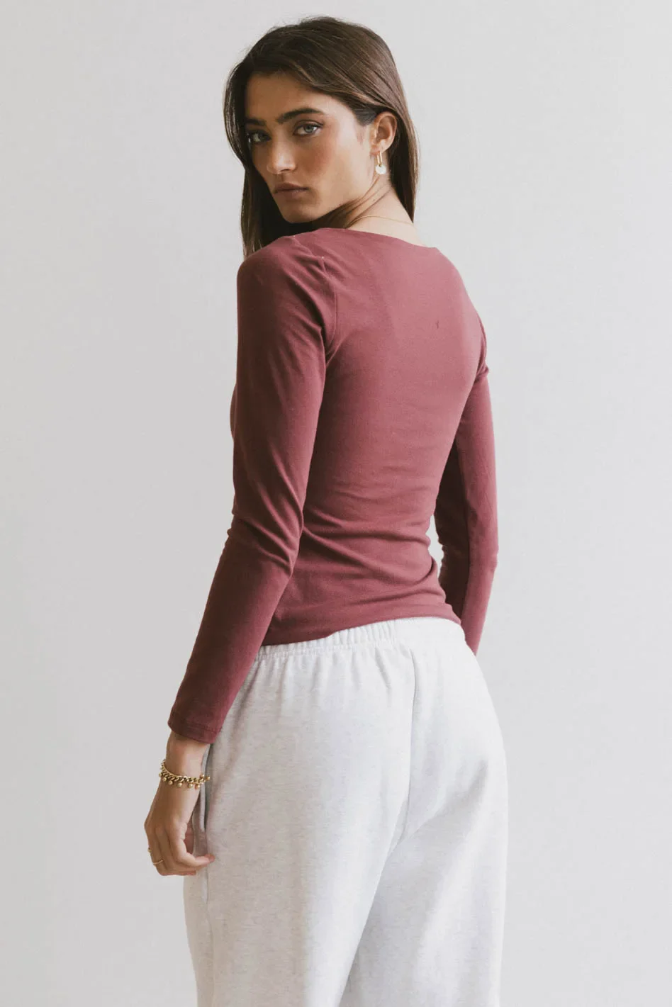 Kendra Basic Top in Berry - FINAL SALE - Image 2