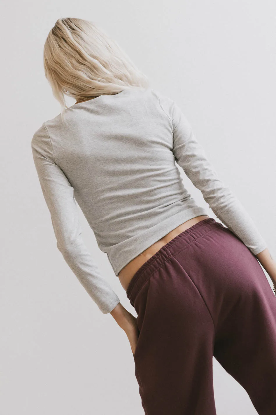 Kendra Basic Top in Heather Grey - FINAL SALE - Image 2