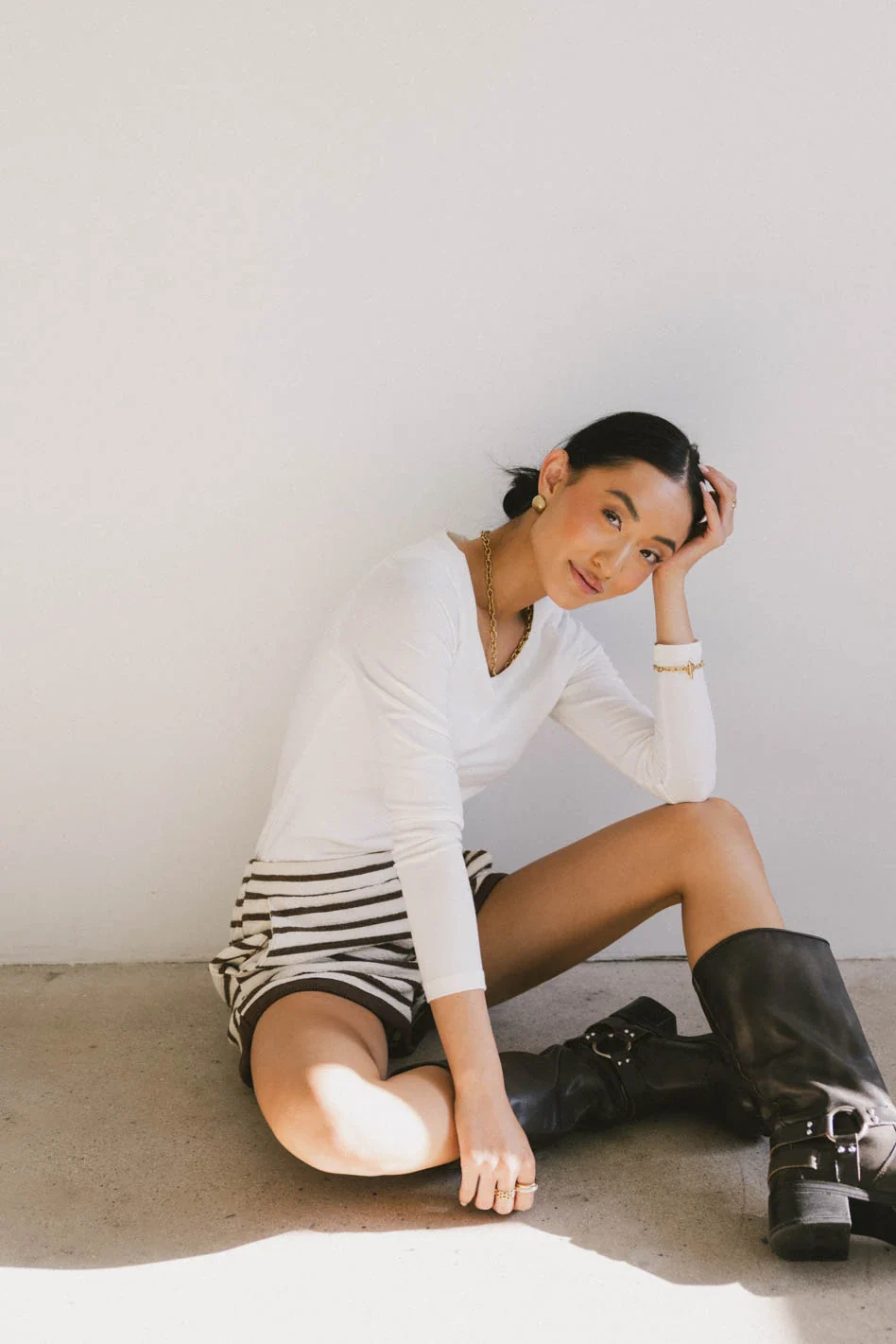 Kendra Basic Top in Ivory - FINAL SALE - Image 3