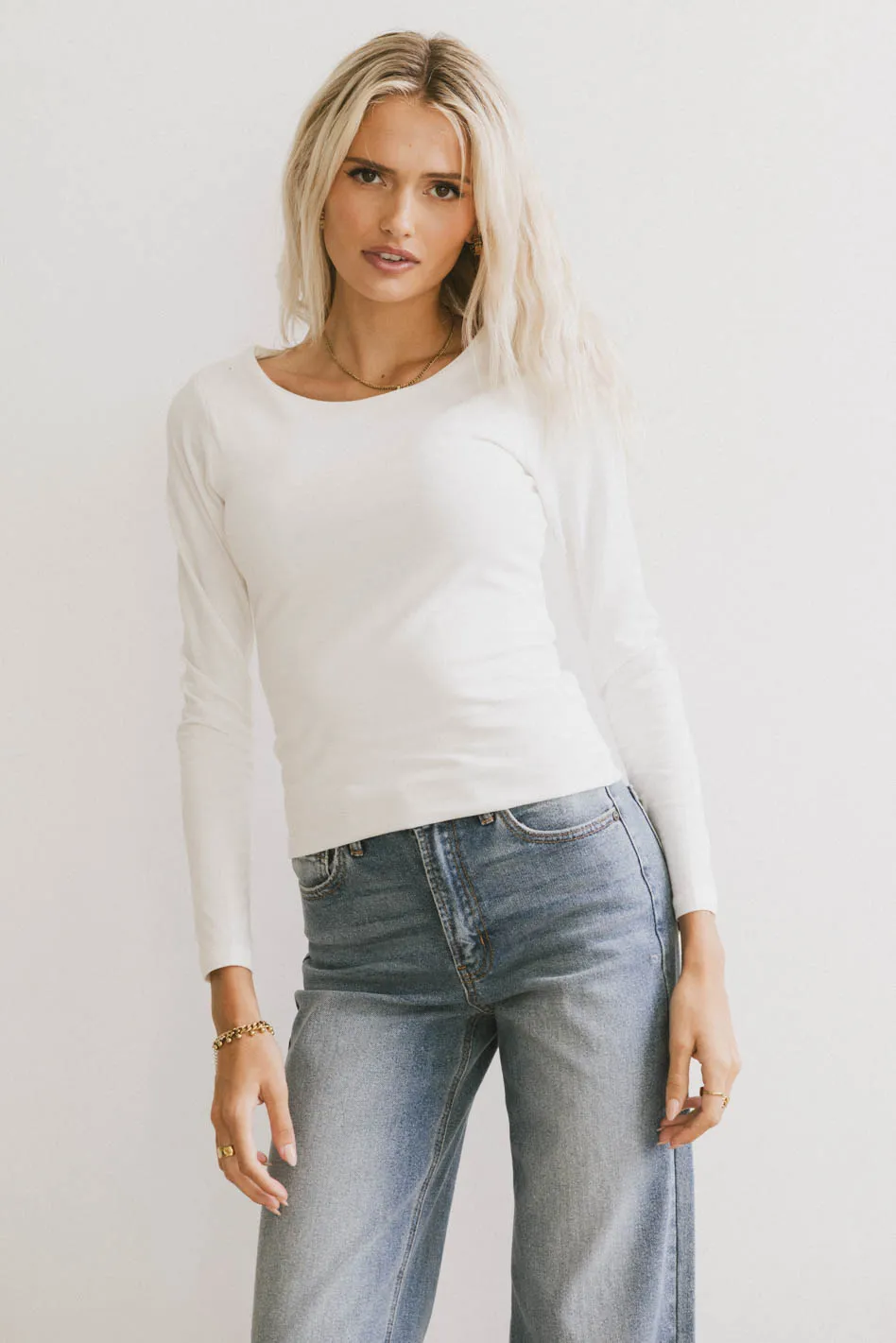 Kendra Basic Top in Ivory - FINAL SALE - Image 8