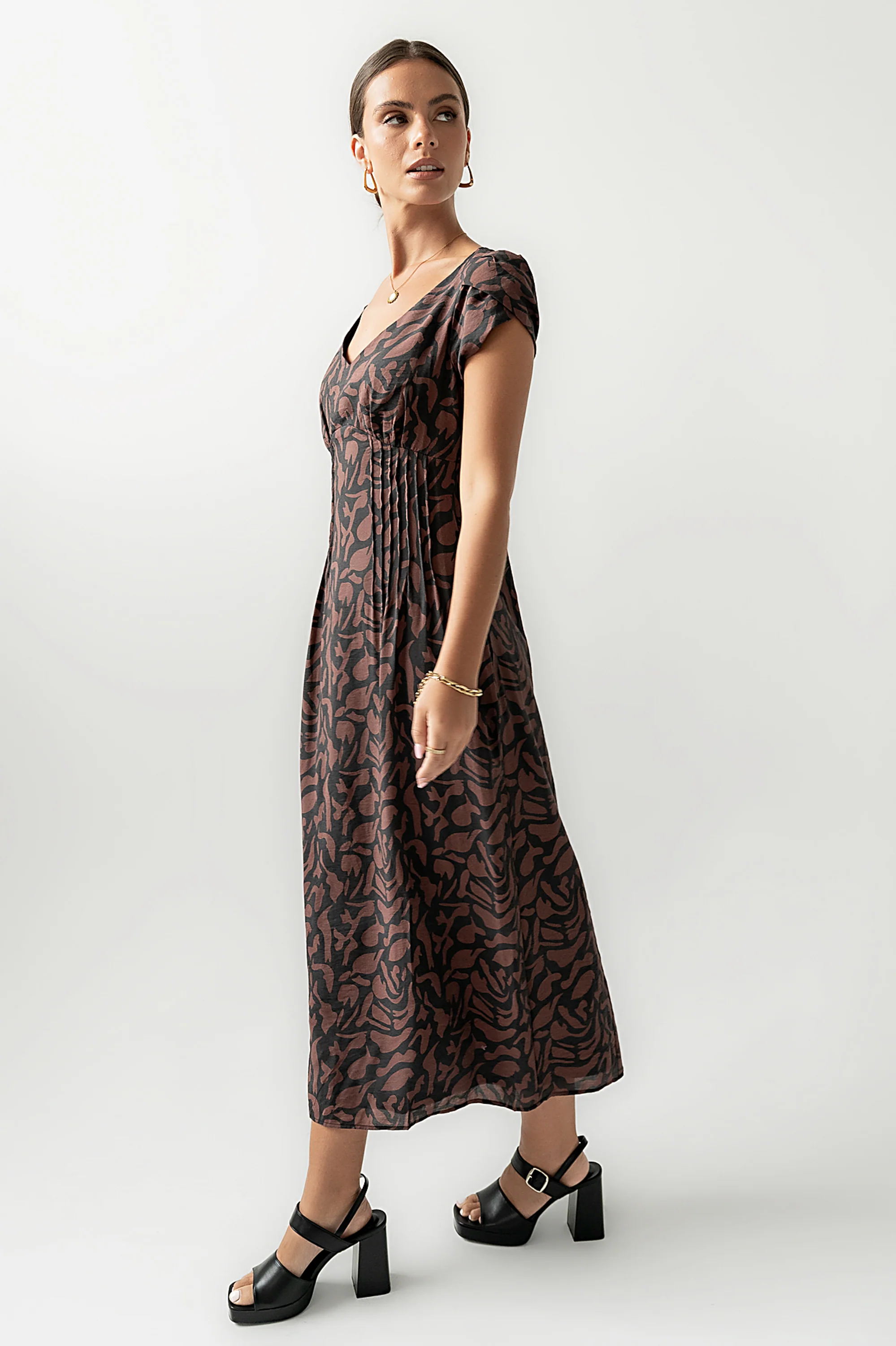 Kennedy Abstract Maxi Dress - FINAL SALE - Image 3