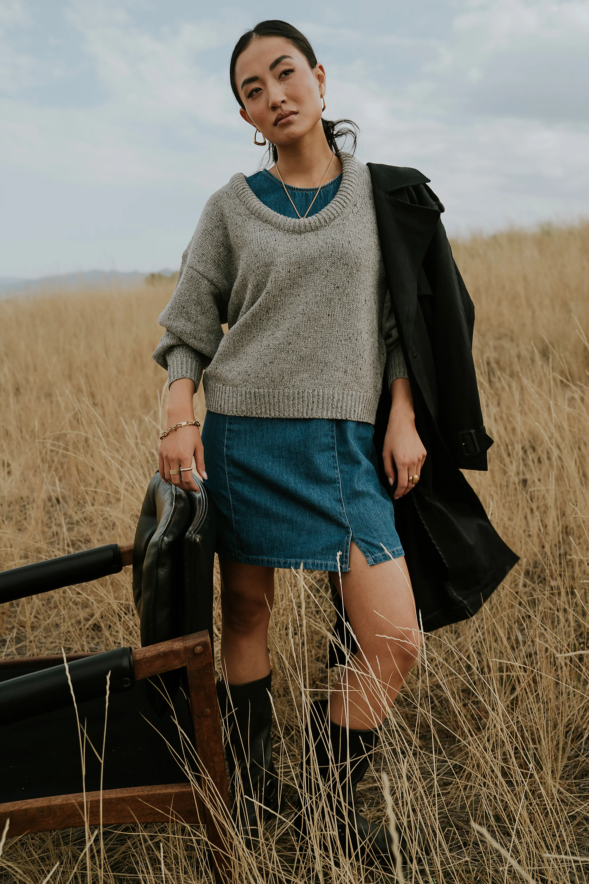 Kennedy Denim Mini Dress - Image 6