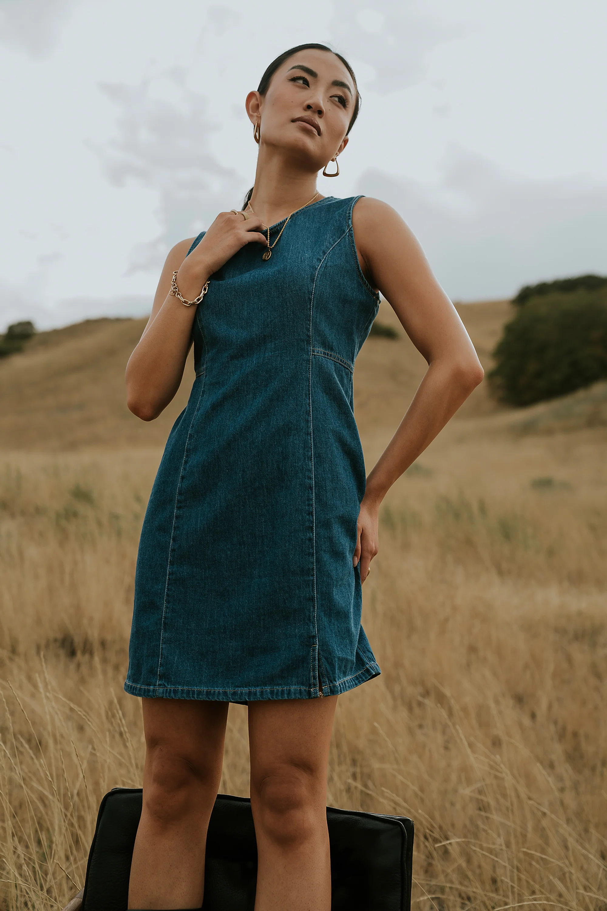 Kennedy Denim Mini Dress - Image 8