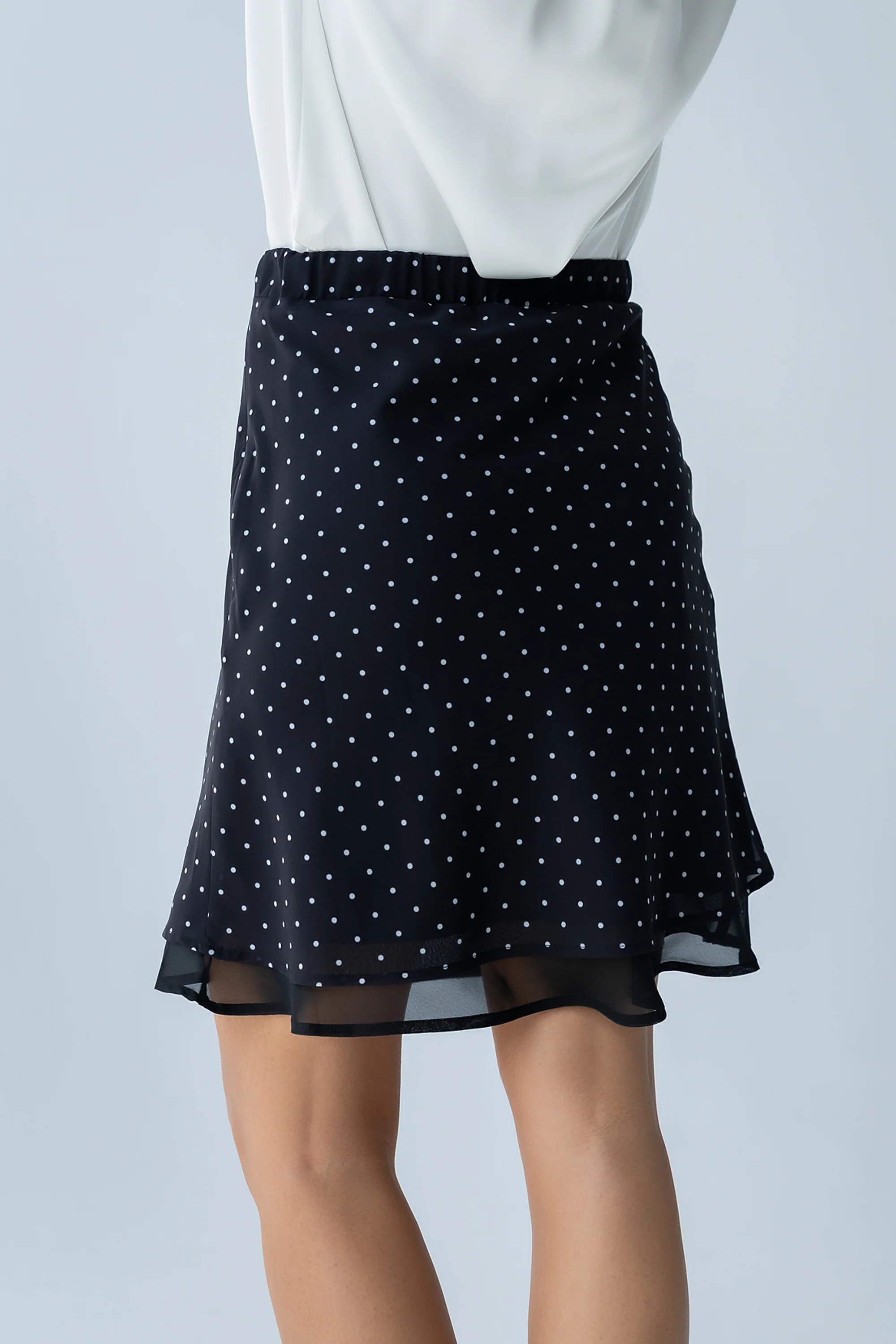 Kennedy Polka Dot Skirt in Black - Image 4