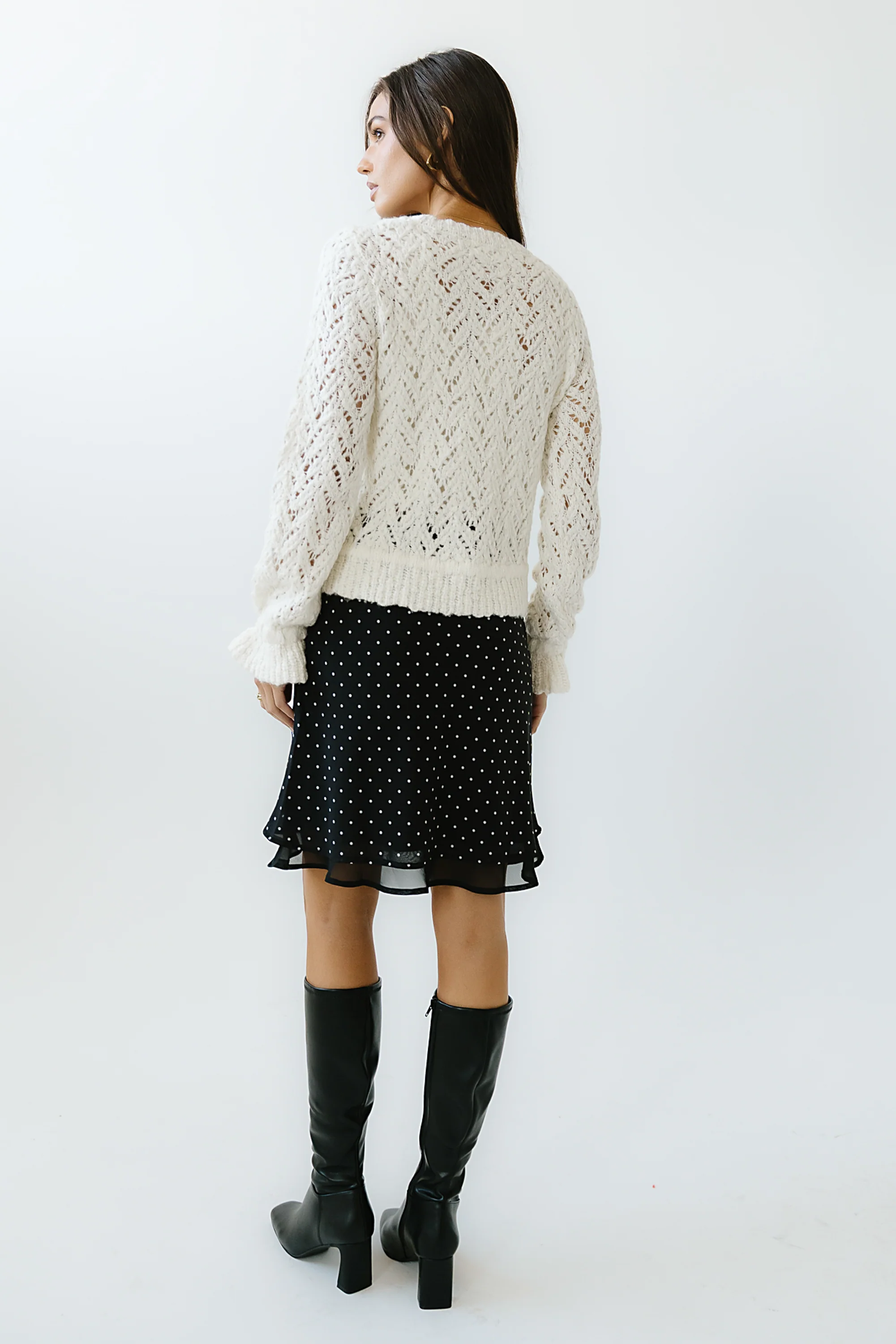 Kennedy Polka Dot Skirt in Black - Image 8