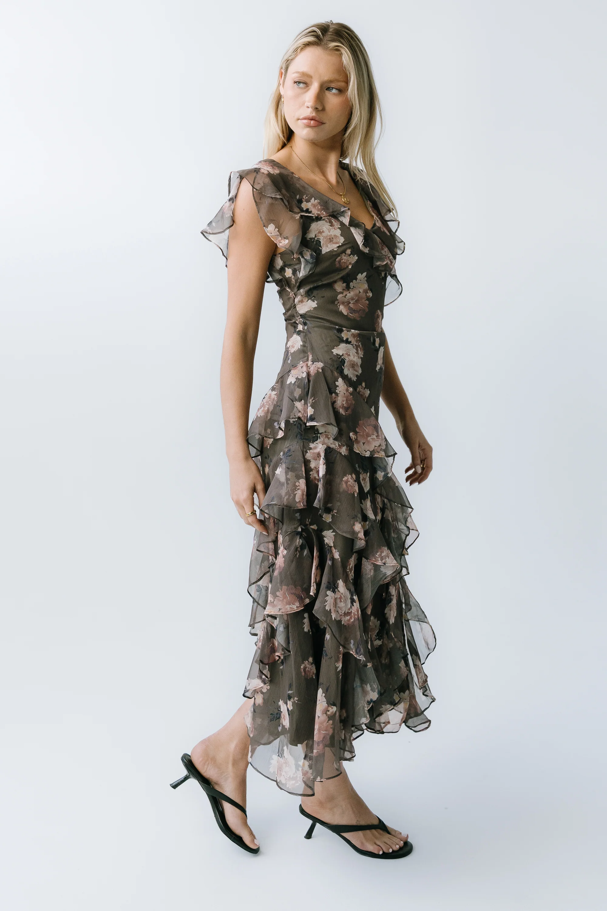 Kensie Ruffle Maxi Dress - Image 3