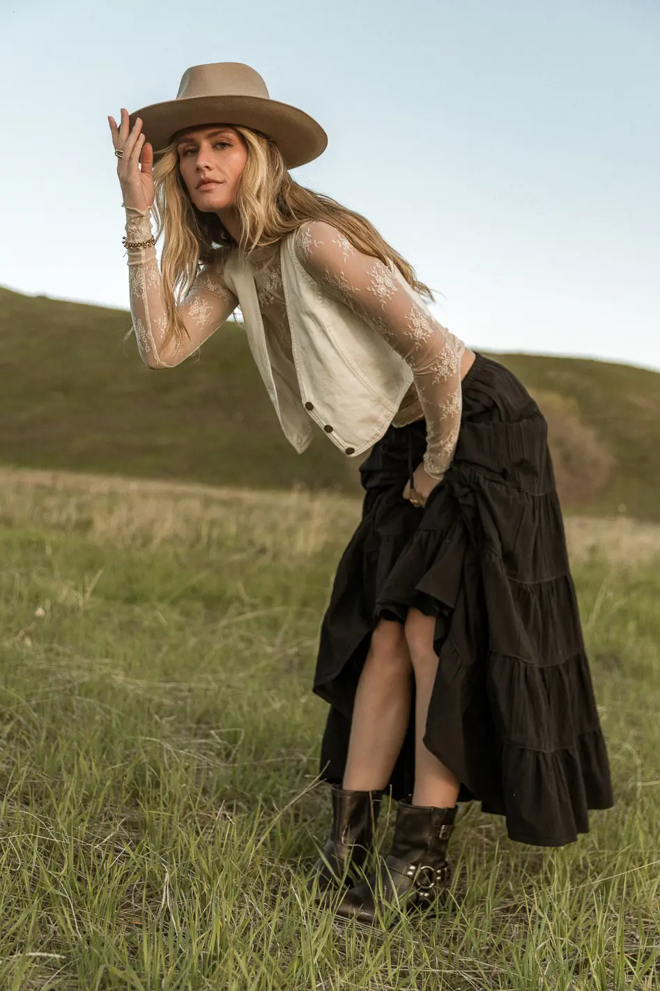 Kenzington Tiered Skirt Black - Image 5