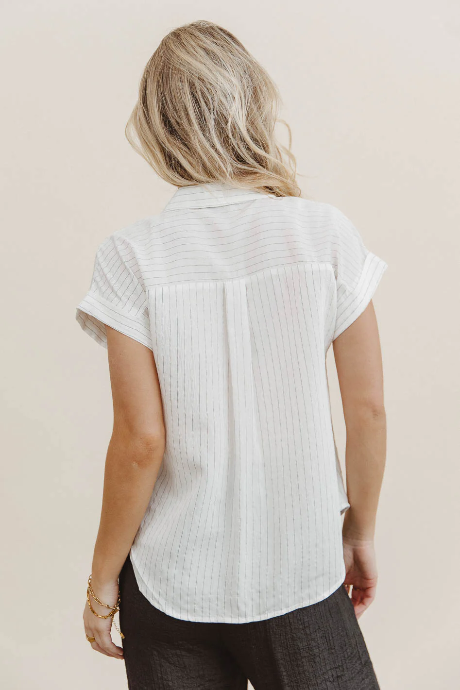 Kepner Pinstripe Top - FINAL SALE - Image 3