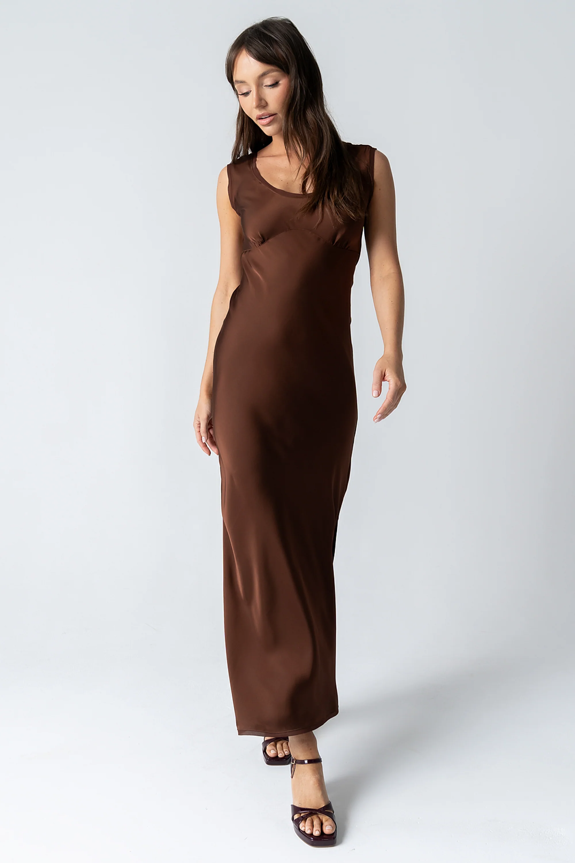 Kesley Maxi Dress in Brown - Image 2