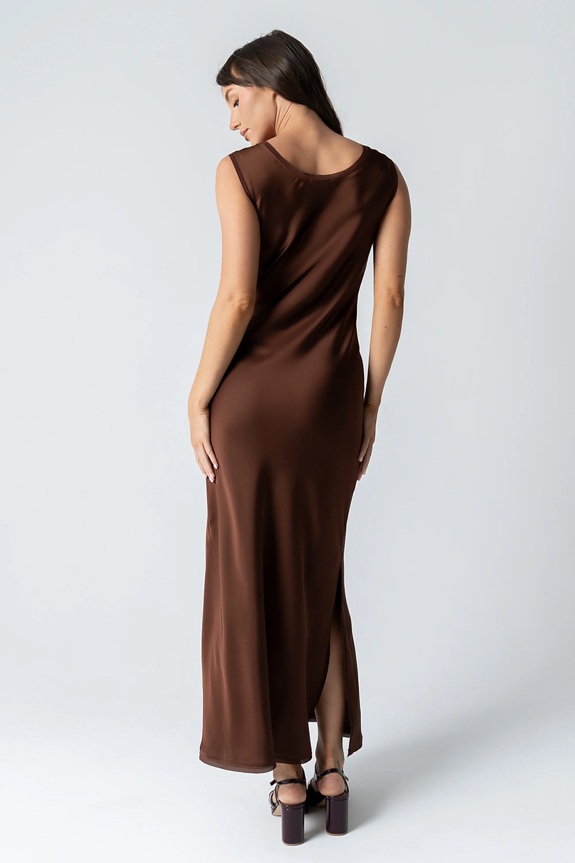 Kesley Maxi Dress in Brown - Image 3
