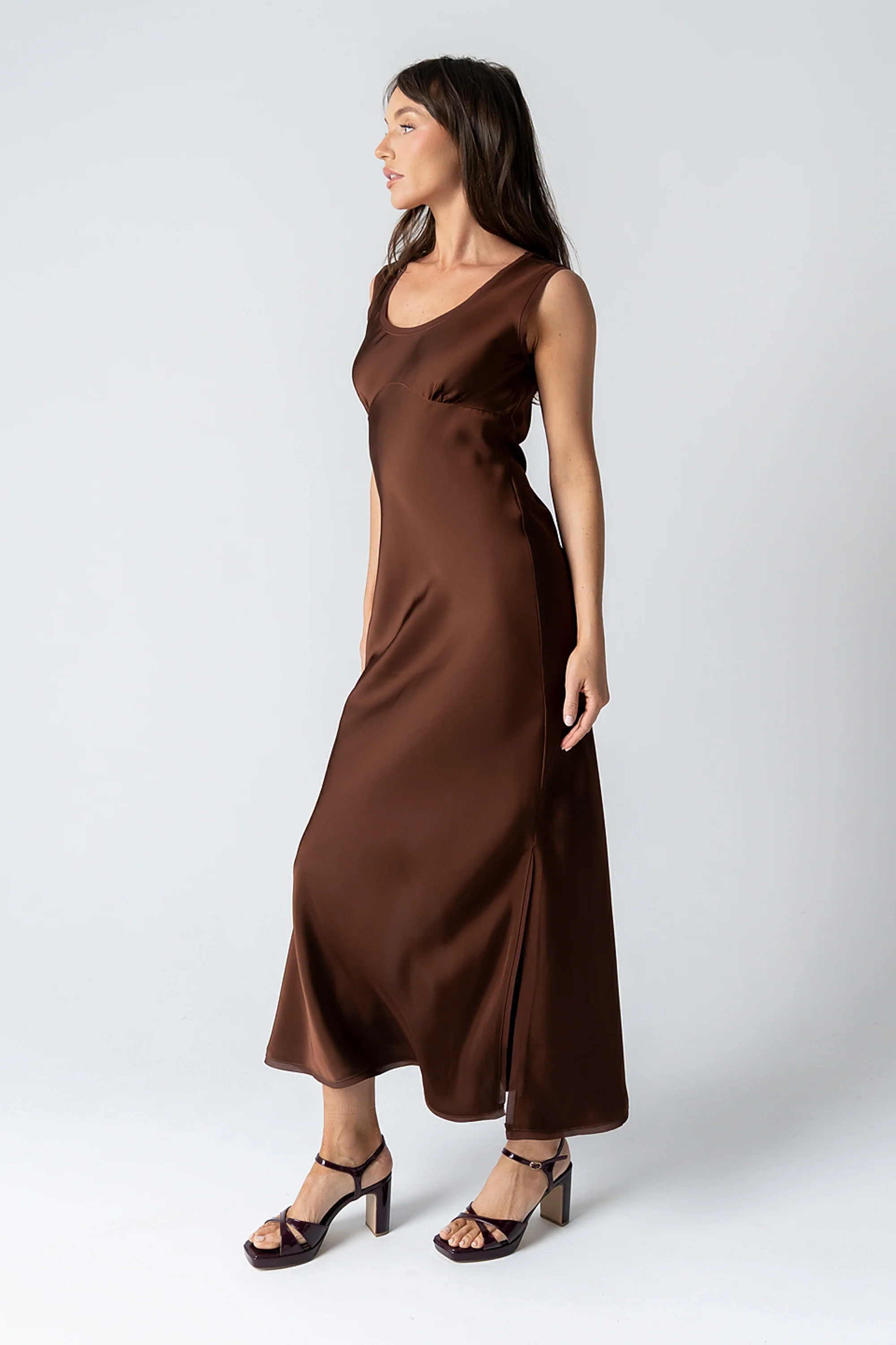 Kesley Maxi Dress in Brown - Image 4