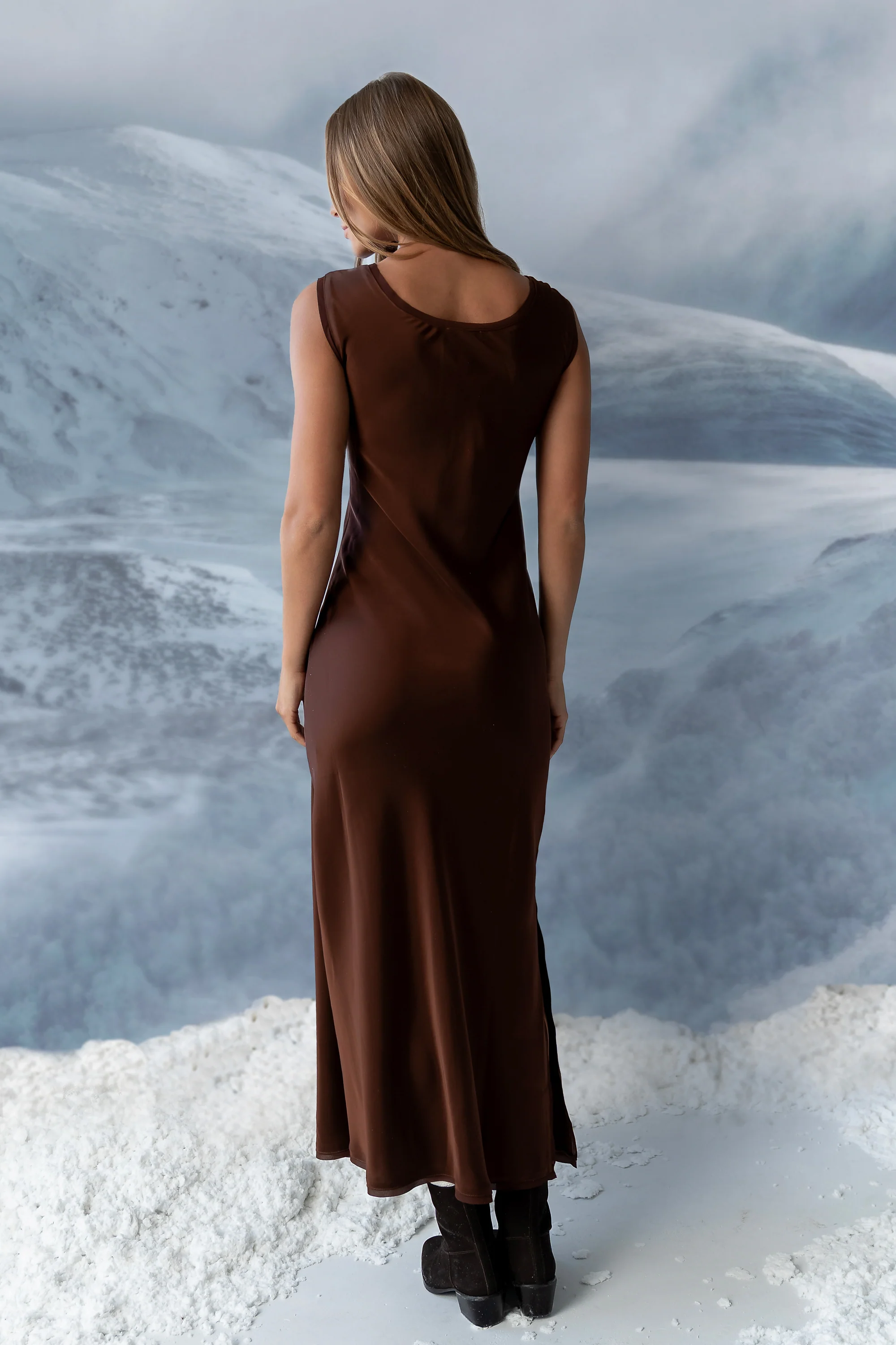 Kesley Maxi Dress in Brown - Image 9