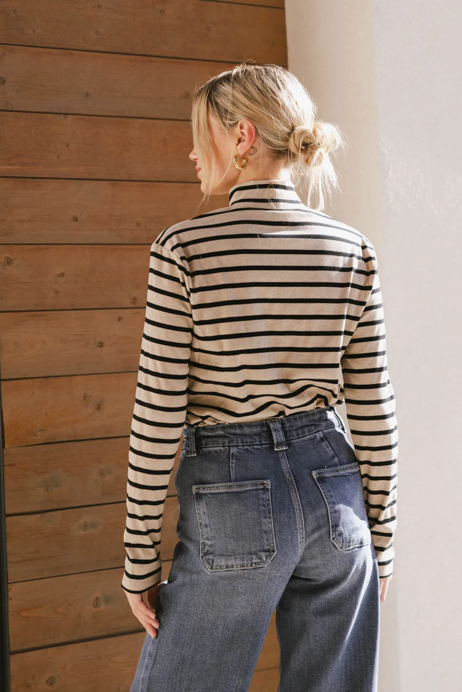 Kess Knit Top in Taupe - FINAL SALE - Image 2