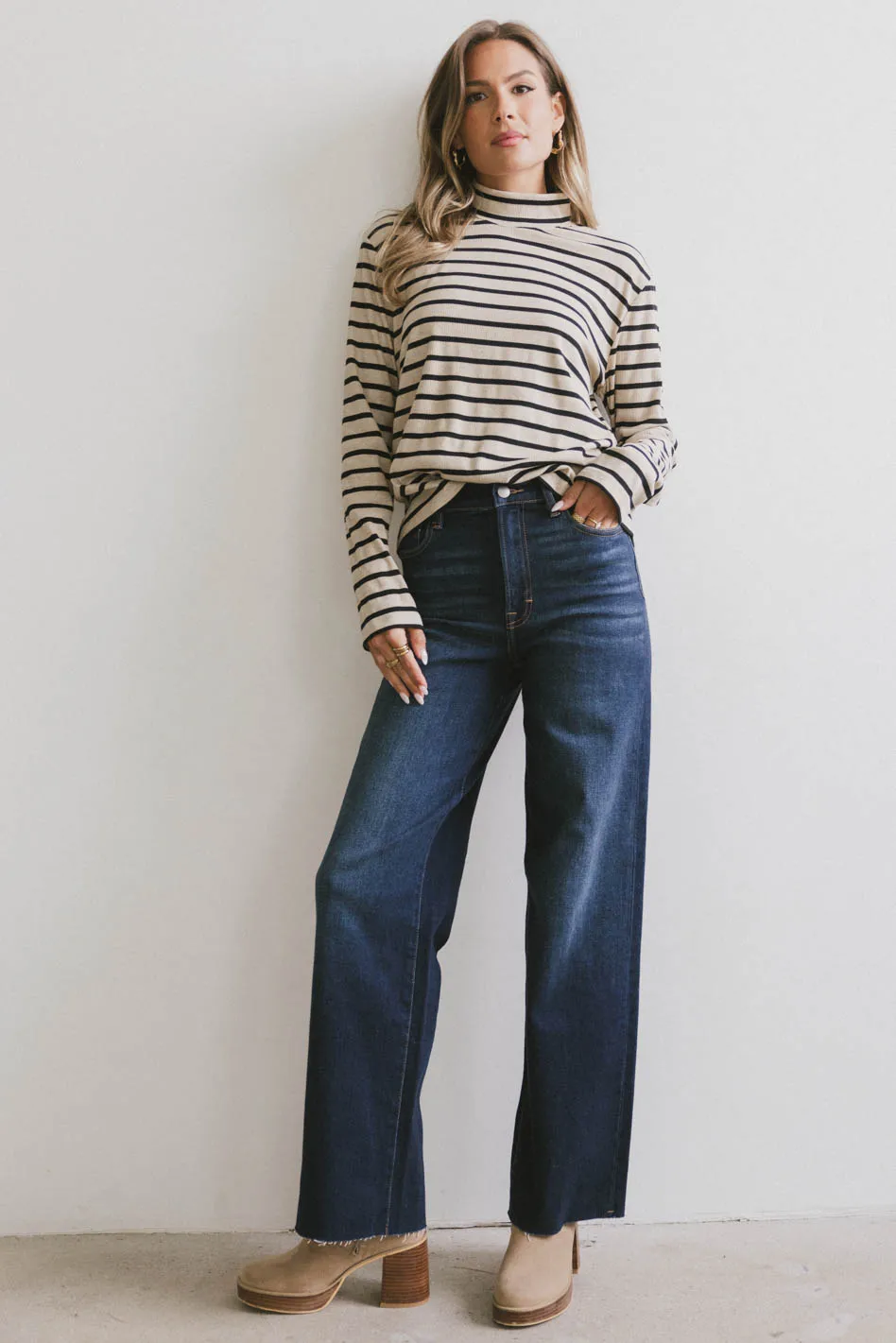 Kess Knit Top in Taupe - FINAL SALE - Image 4
