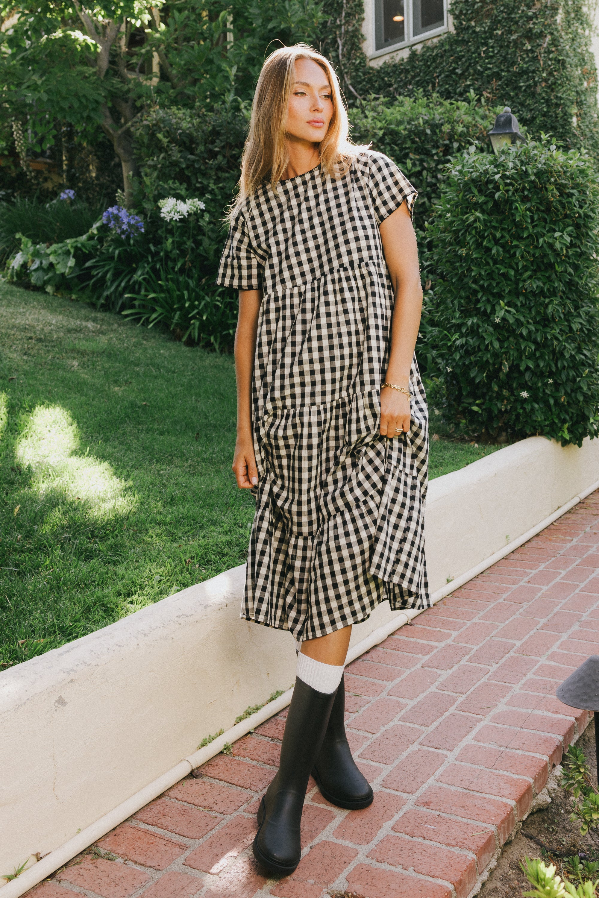 Keyla Plaid Midi Dress - FINAL SALE - Image 5