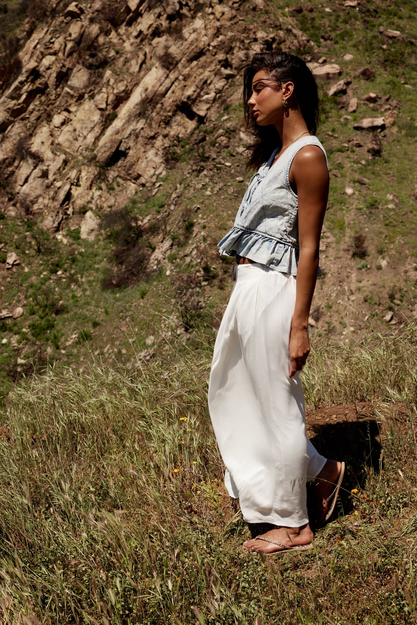 Kiaan Baggy Pants in White - FINAL SALE - Image 2