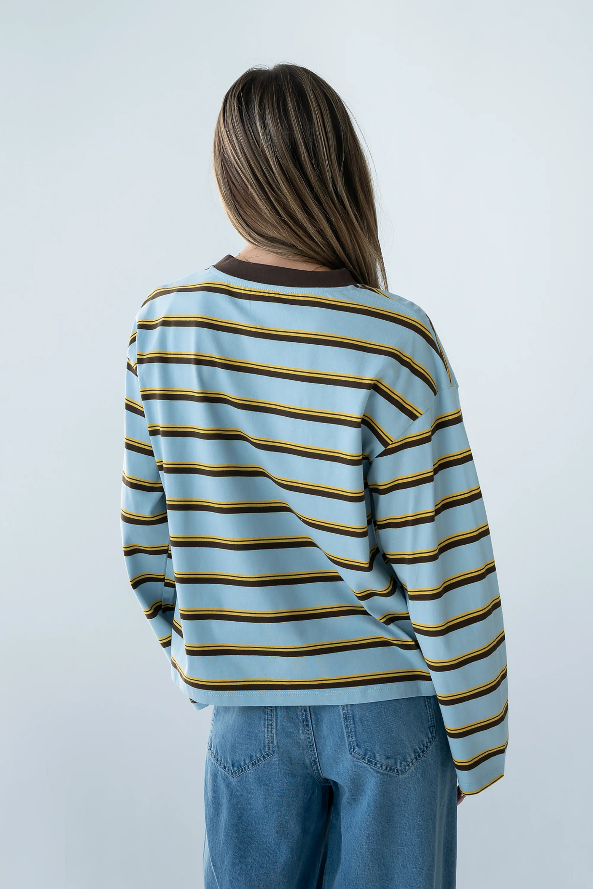 Kiana Striped Top in Light Blue - FINAL SALE - Image 2
