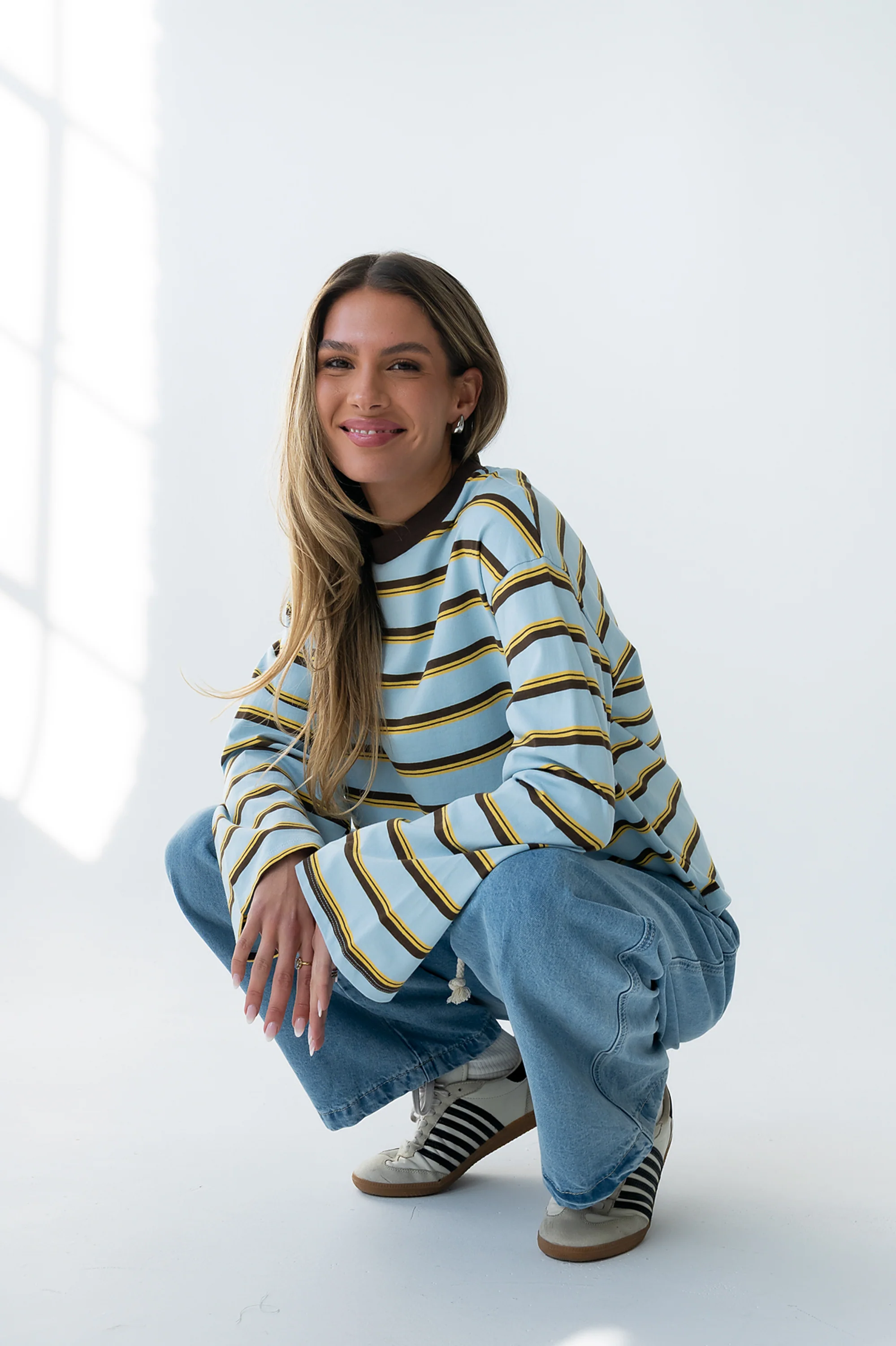 Kiana Striped Top in Light Blue - FINAL SALE - Image 3