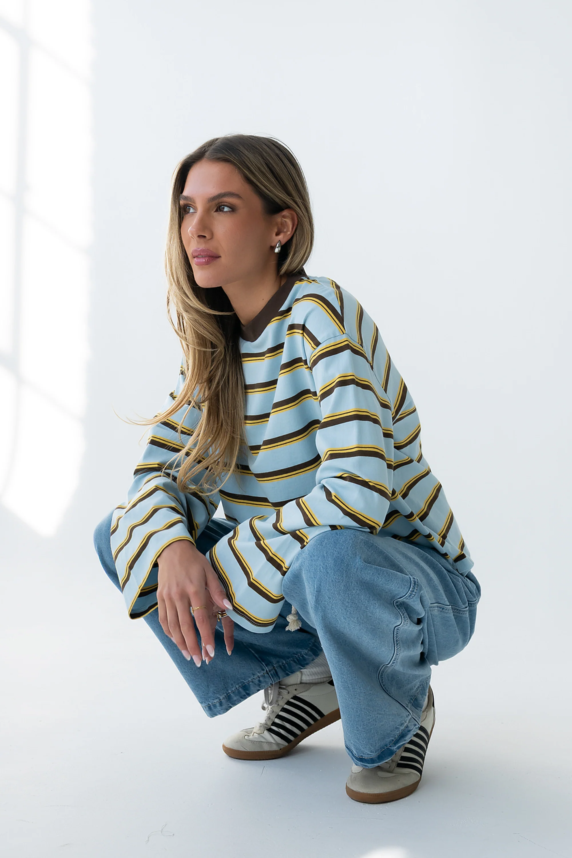 Kiana Striped Top in Light Blue - FINAL SALE - Image 6