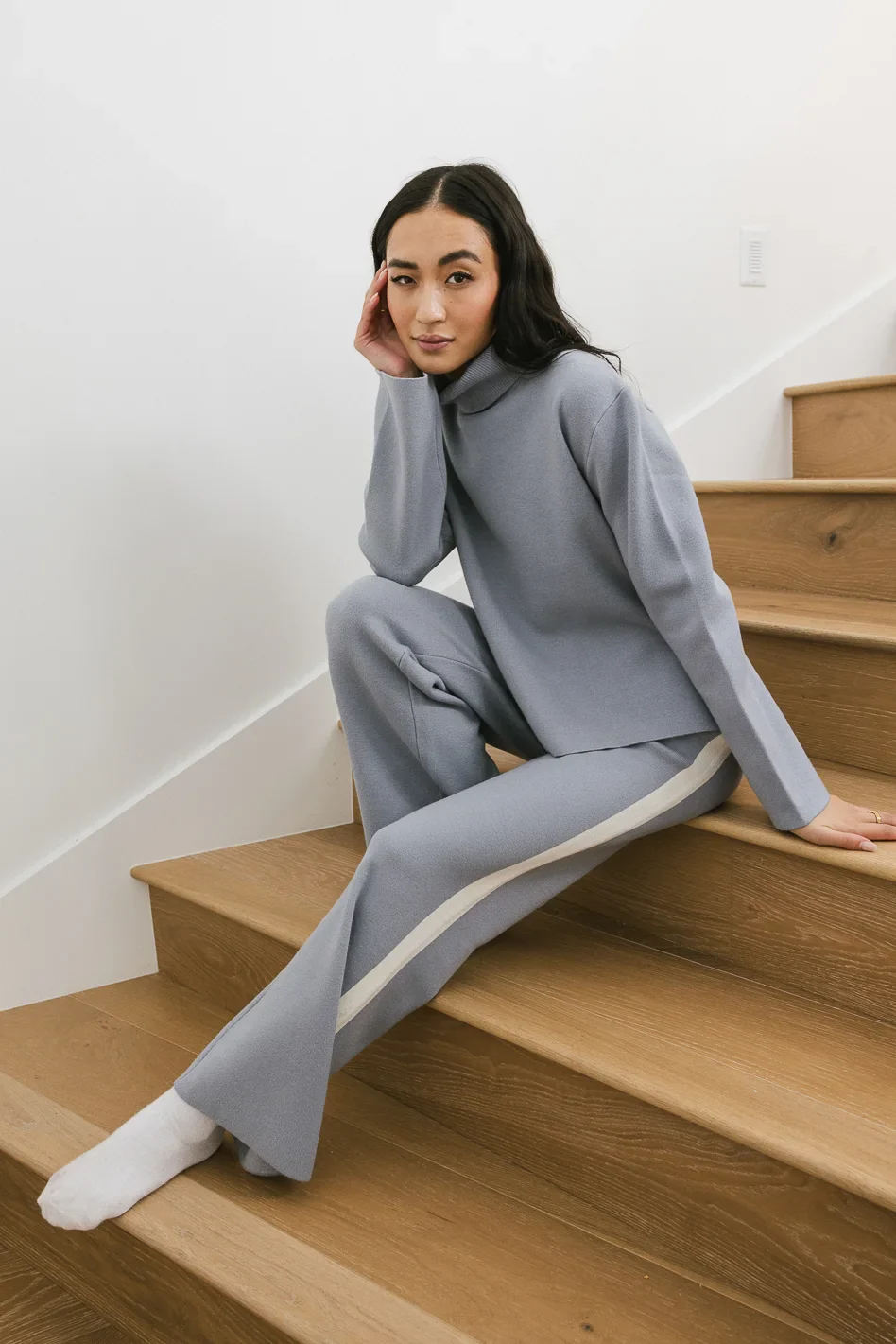 Kiara Knit Sweater in Blue - FINAL SALE - Image 3