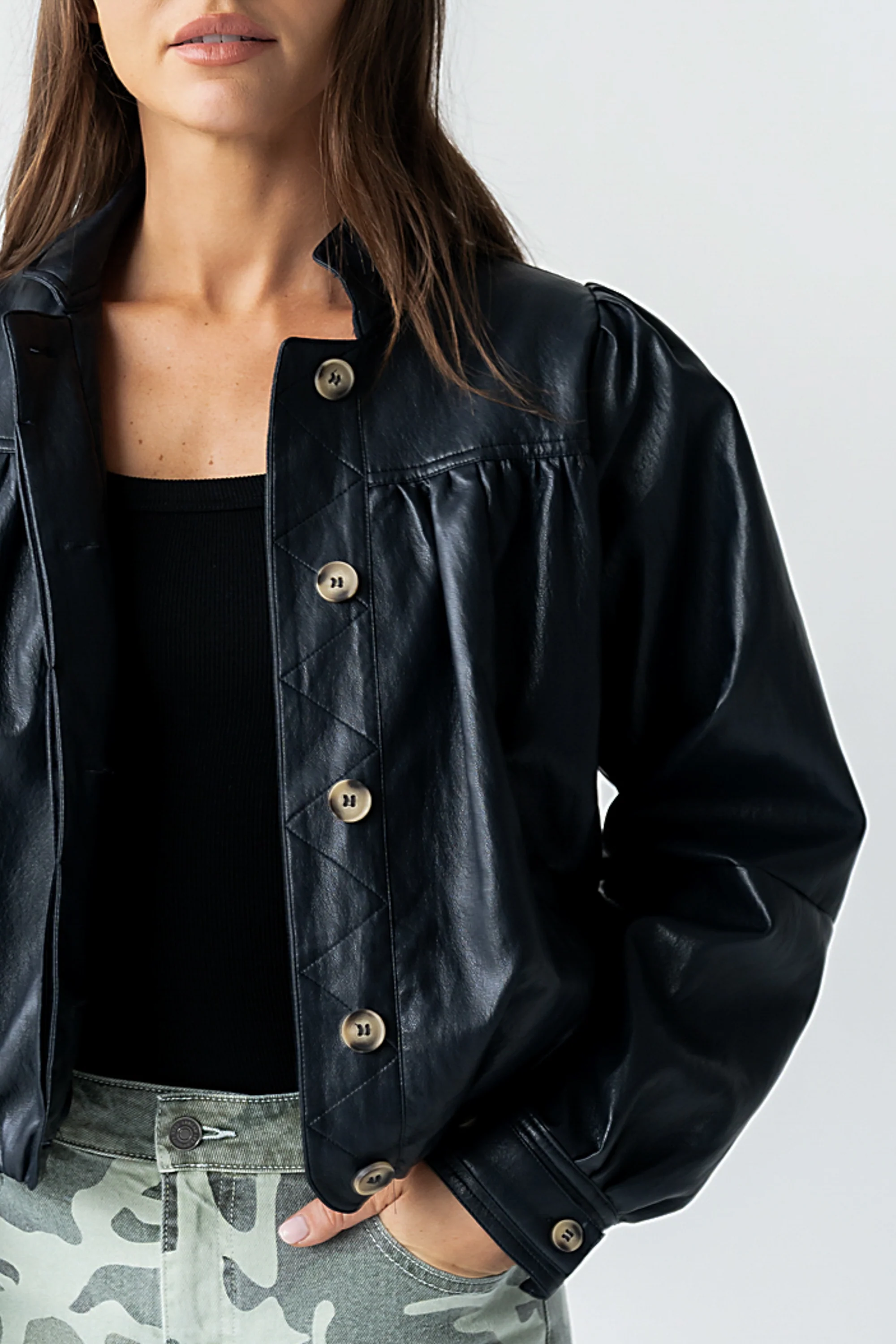 Kiele Vegan Leather Jacket - FINAL SALE - Image 4