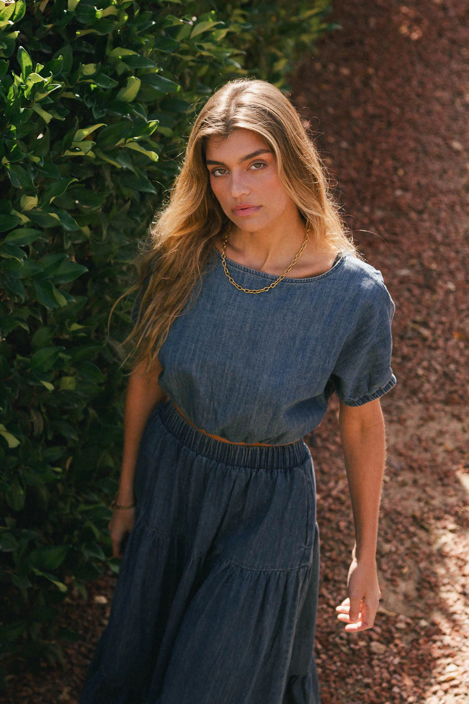 Kiera Denim Top - FINAL SALE - Image 2