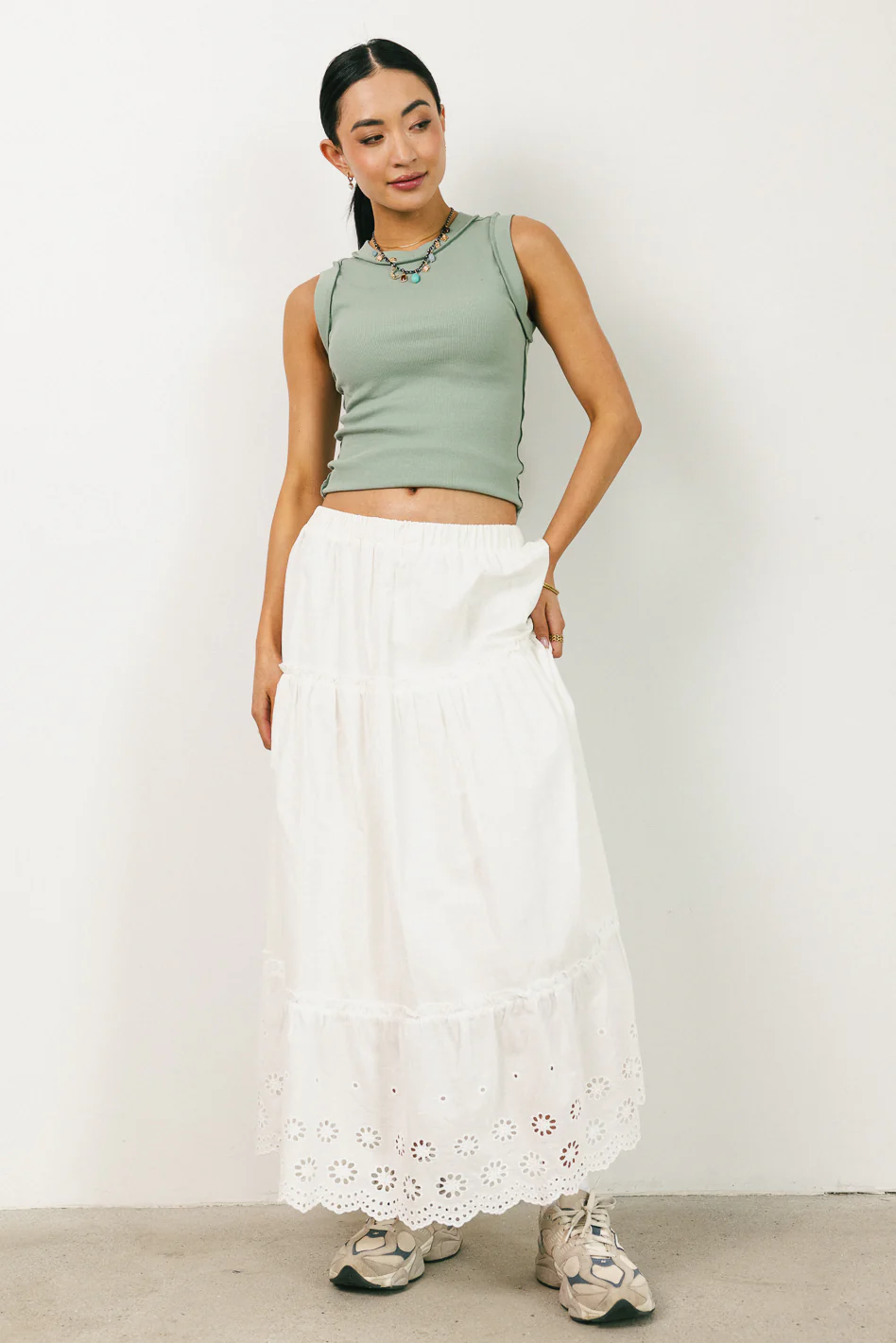 Kimberly Tank Top in Sage - FINAL SALE