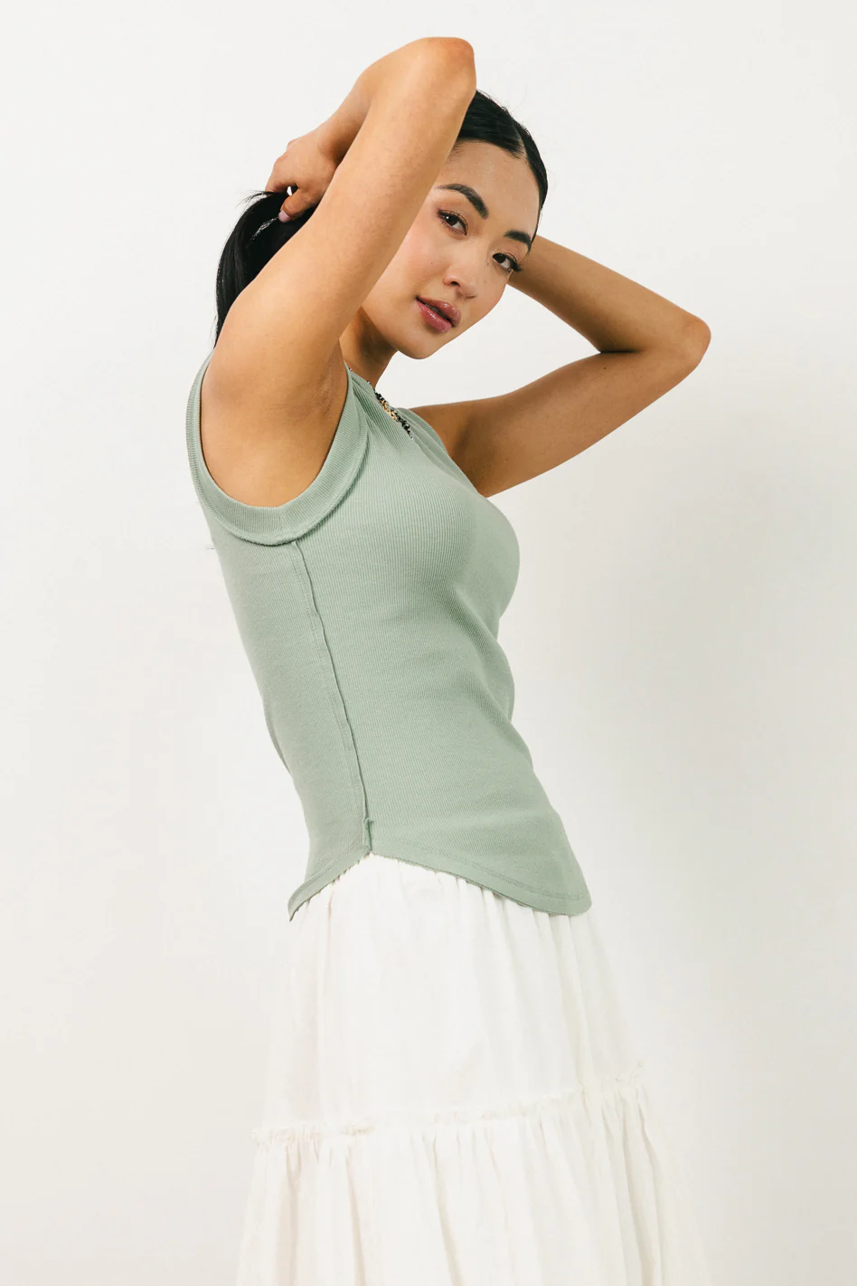 Kimberly Tank Top in Sage - FINAL SALE - Image 2