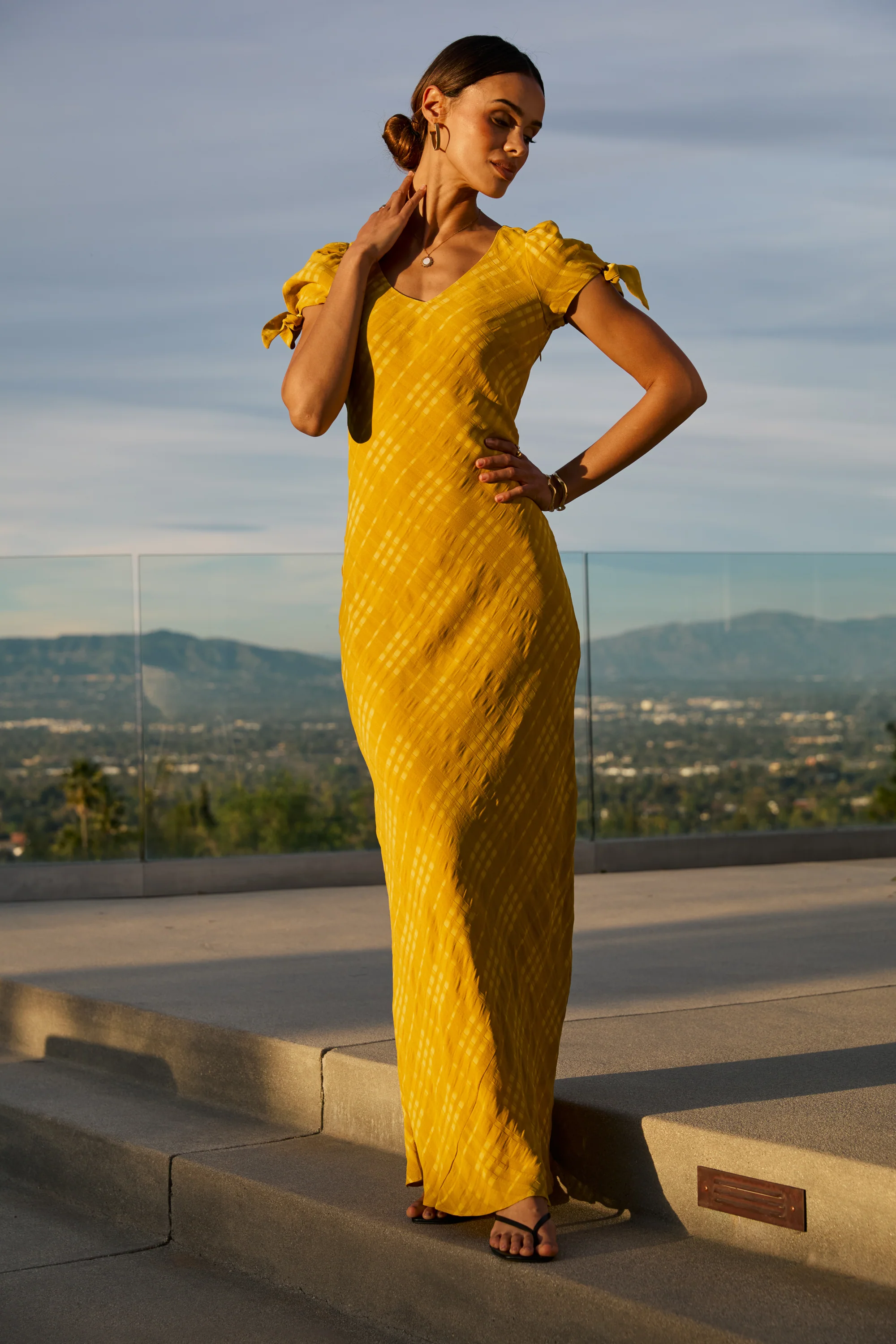 Kimmie Maxi Dress in Chartreuse - Image 3