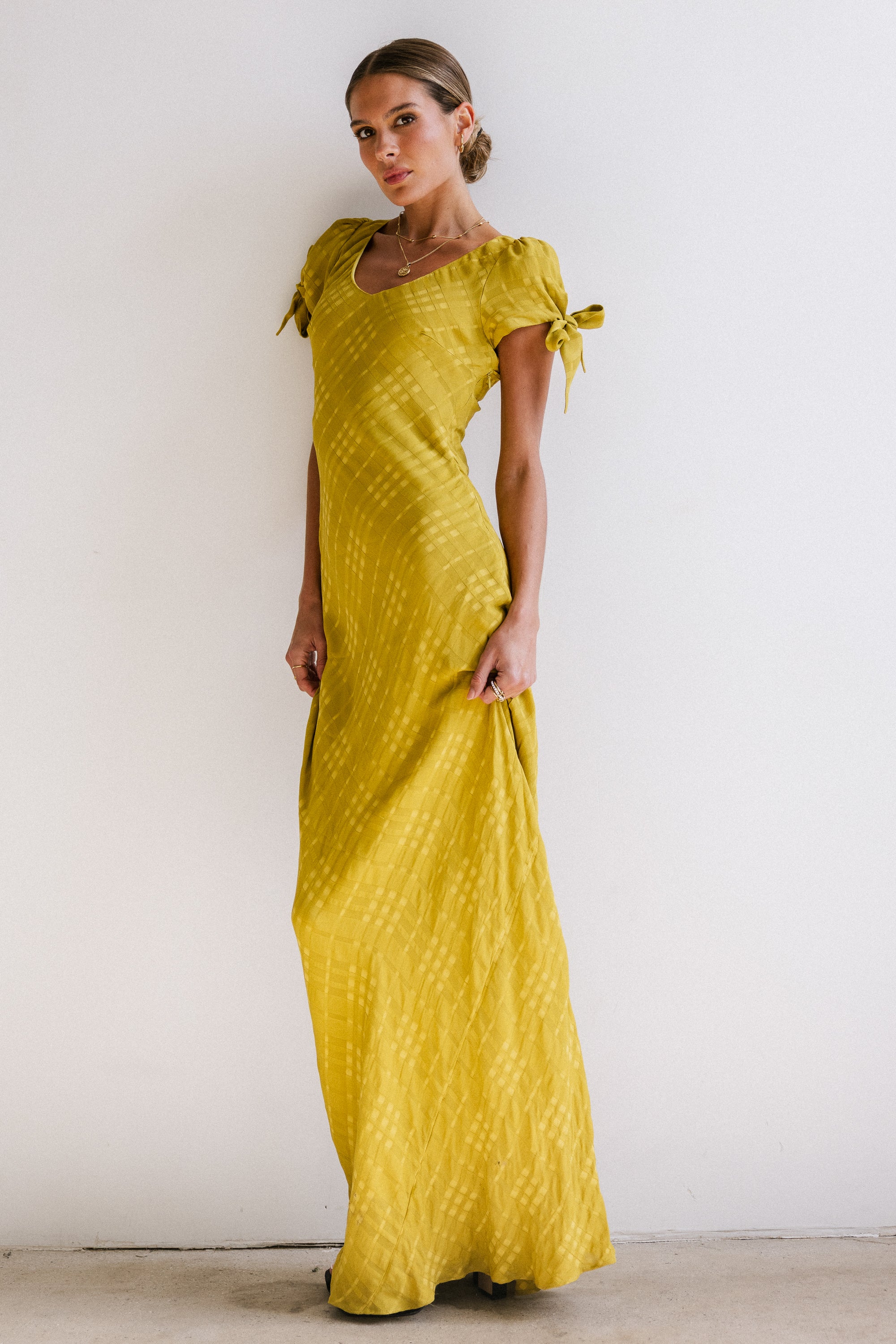 Kimmie Maxi Dress in Chartreuse - Image 8