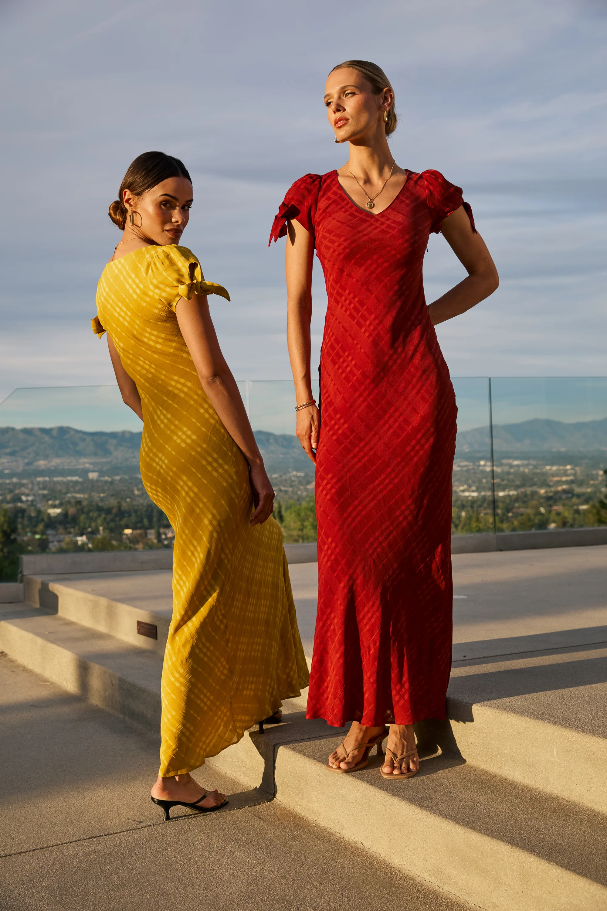 Kimmie Maxi Dress in Red-Brown - Image 3