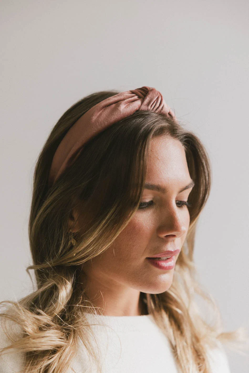 Knot Headband in Blush - Image 3