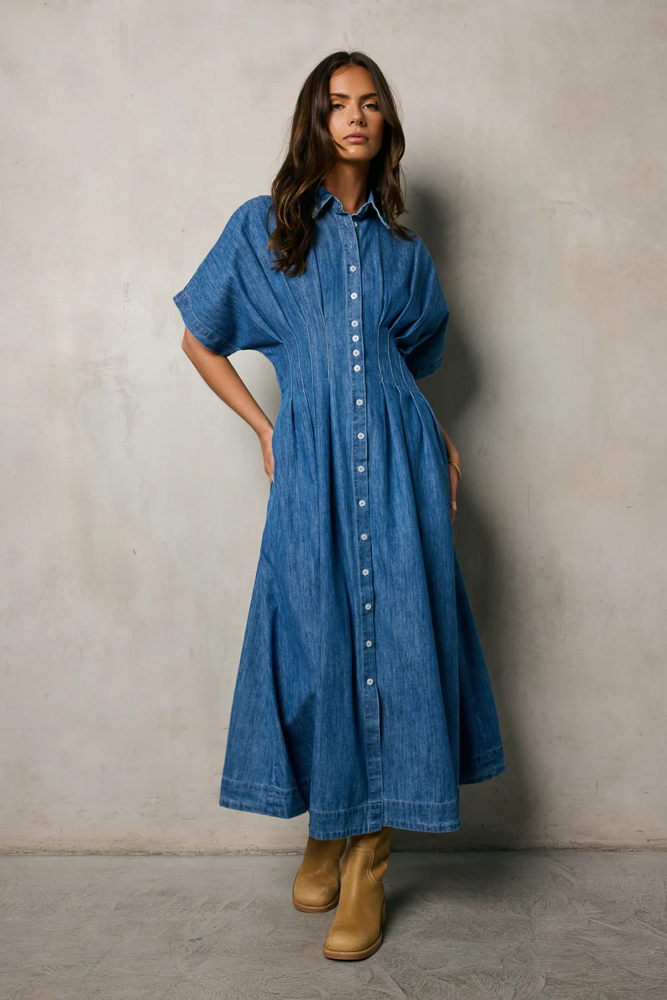 Kolby Button Front Maxi Dress - FINAL SALE - Image 3