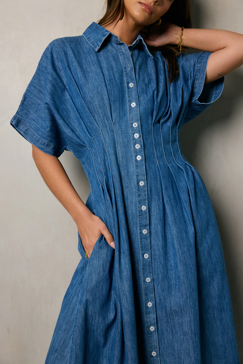 Kolby Button Front Maxi Dress - FINAL SALE - Image 4