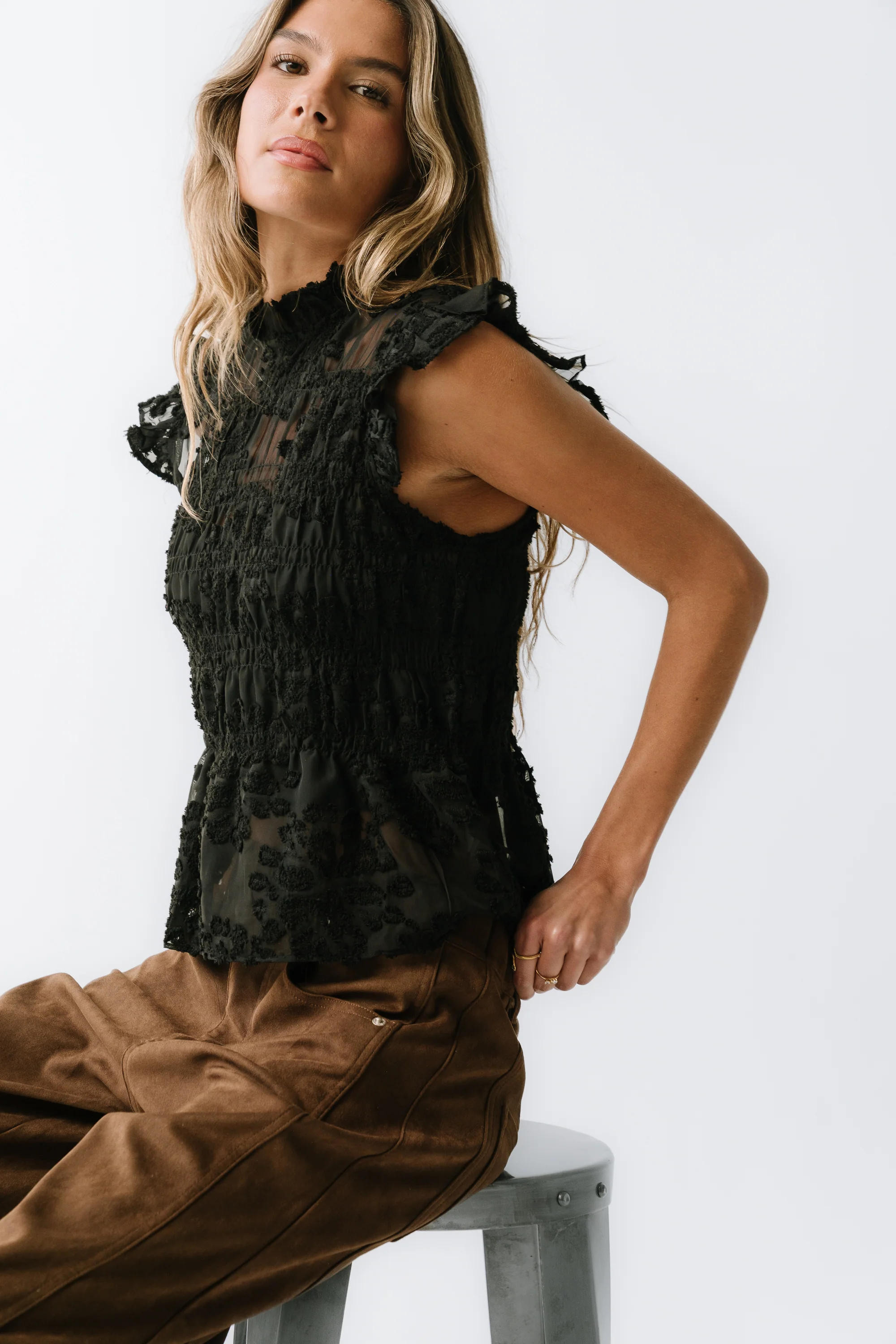 Kori Ruffle Lace Top - FINAL SALE